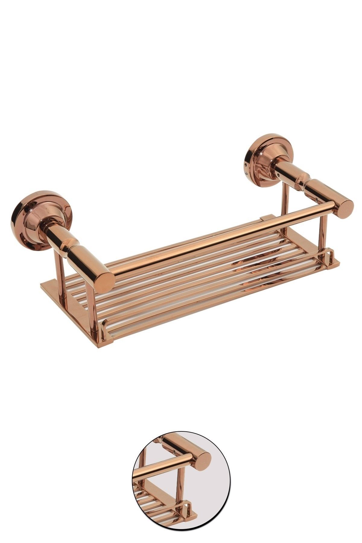 Milenay Ottoman Rose Metal Etajer, 40cm, Pirinç, Pvd Kaplama