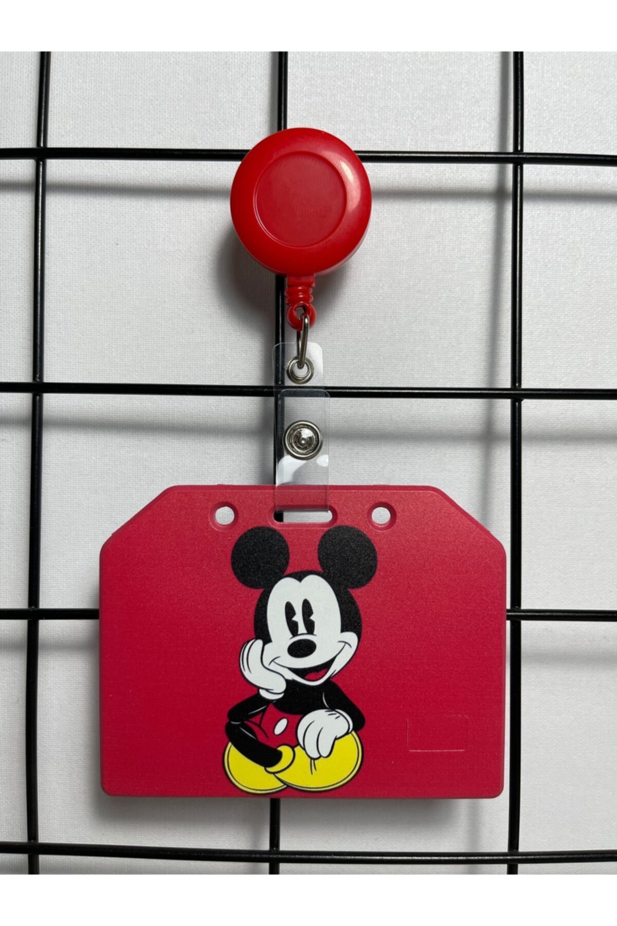 Hediyebum Mickey Kırmızı Yan Yaka Kart Kılıfı Yoyo Set