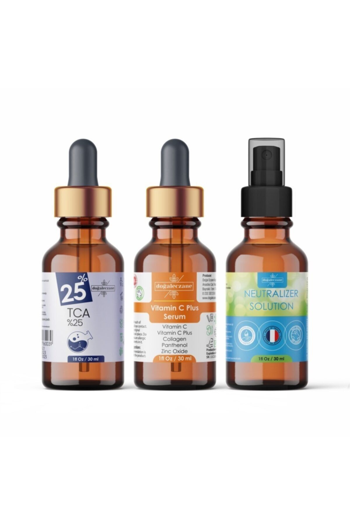 Doğal Eczane Sivilce Izleri Peeling Seti Tca %25 + Vitami C Serum