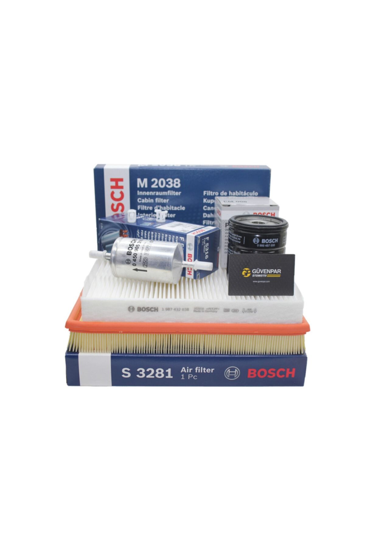 Bosch Opel Astra G 1.4 /1.6 Benzinli Bakım Filtre Seti (KISA POLENLİ TİP) Bos-006