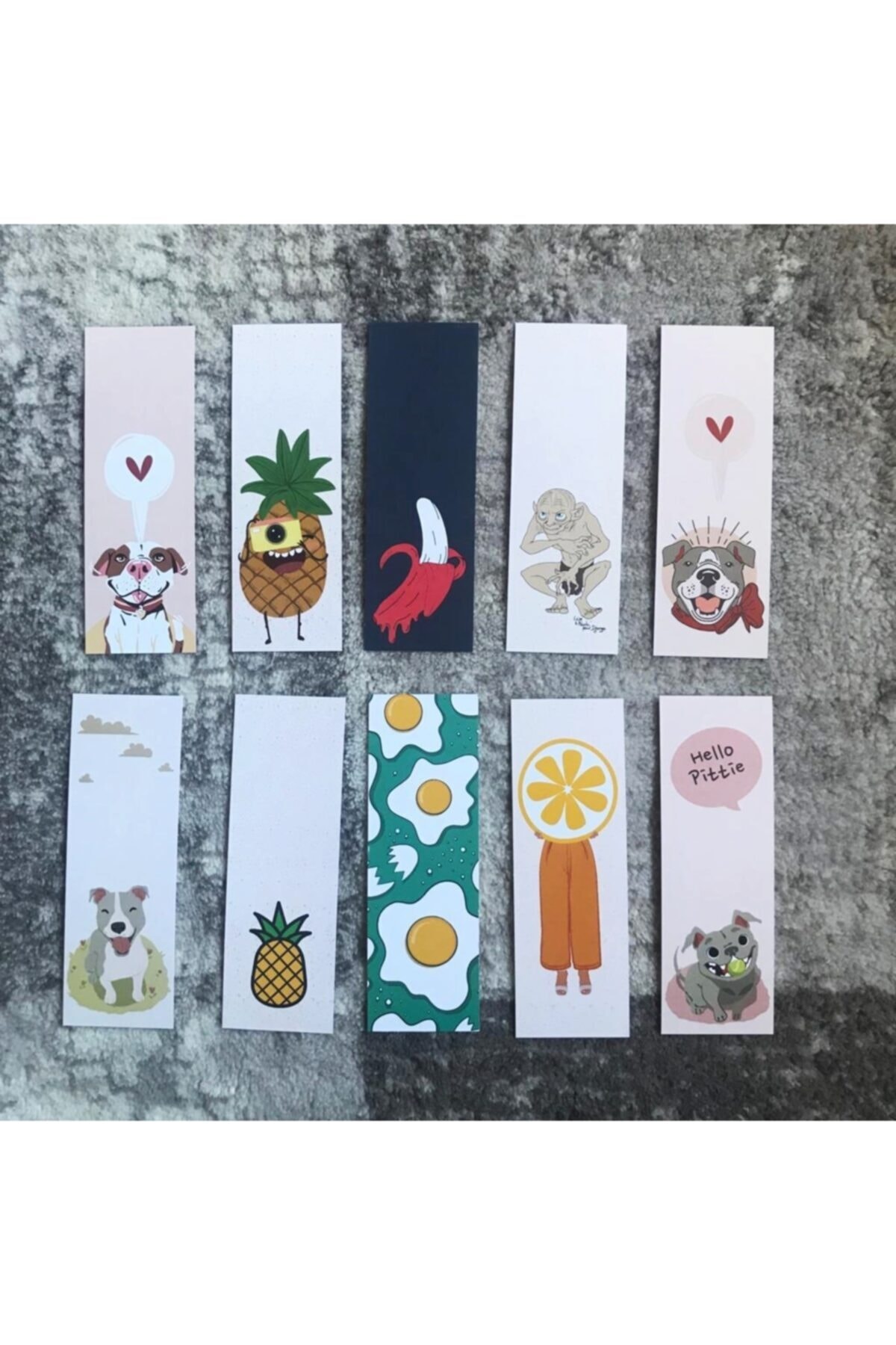 Paytak Moda Karışık Meyve Film Hayvan Yumurta Ananas Karpuz Kitap Ayraç Set Pytkayr33