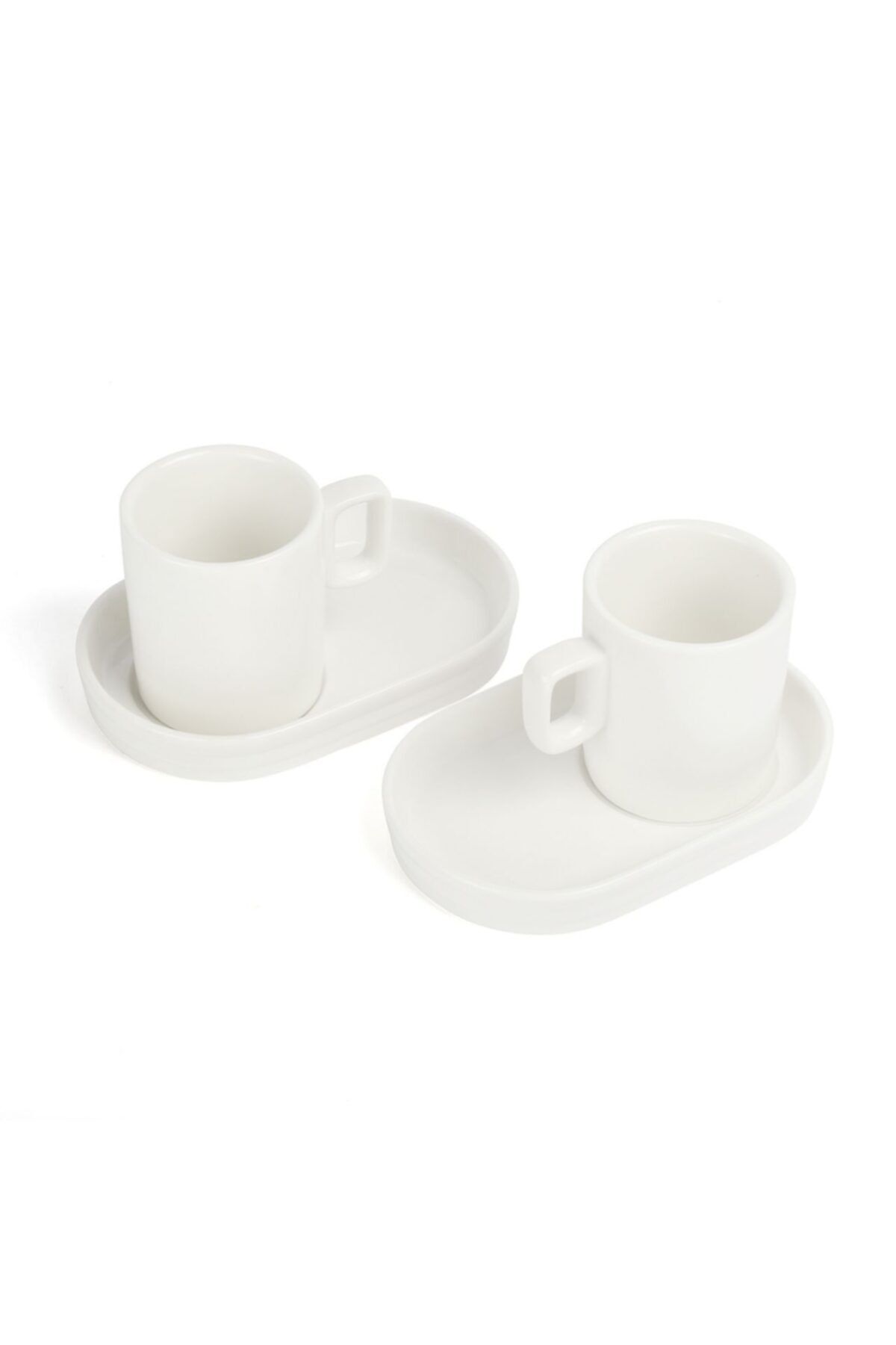 EW's Kitchenware Ew's Porselen Oval 2 Li Kahve Fincanı