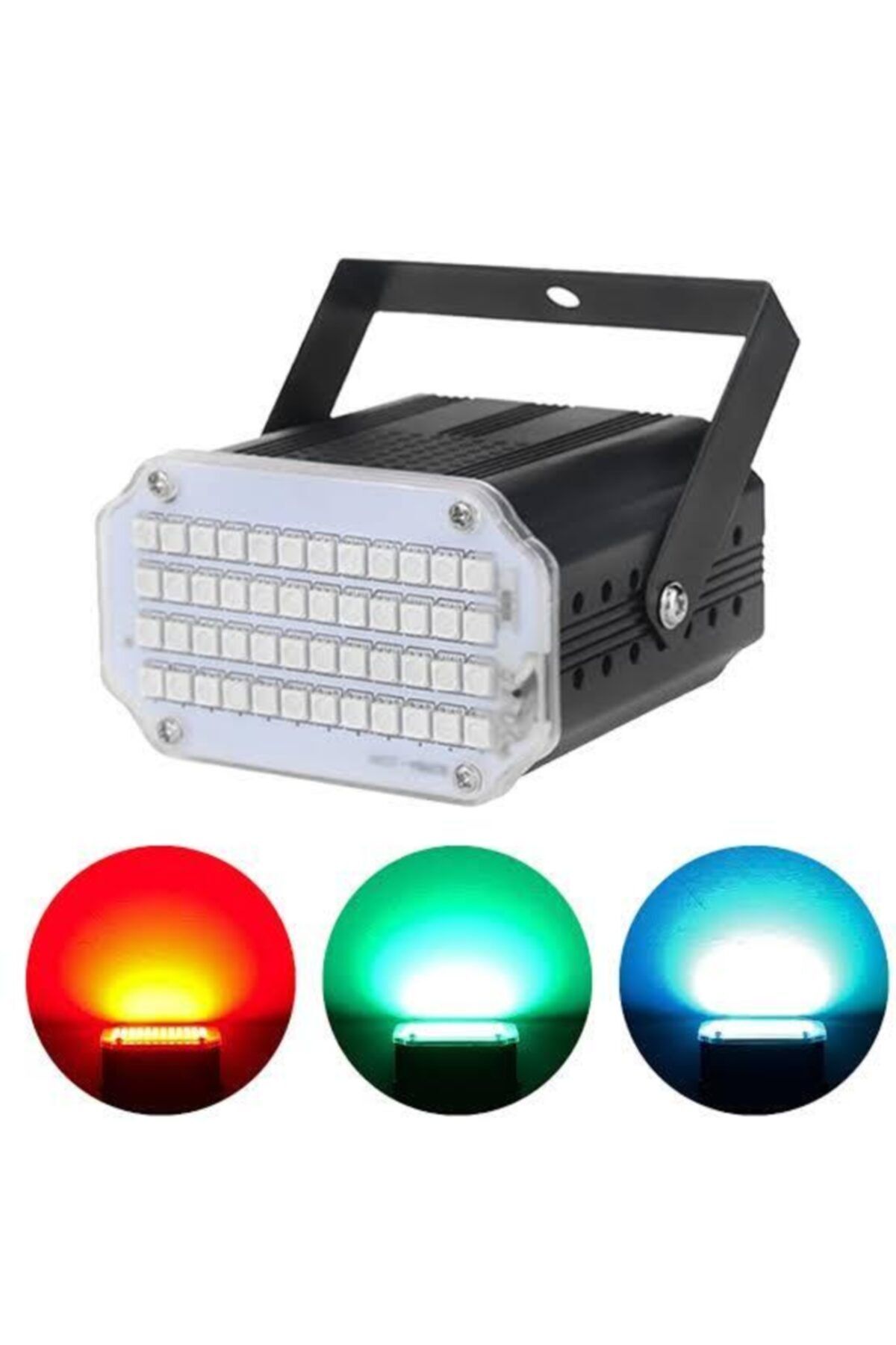 RGB LED Strobe Çakar Işık Sese Duyarlı Renklı Çakar Lamba