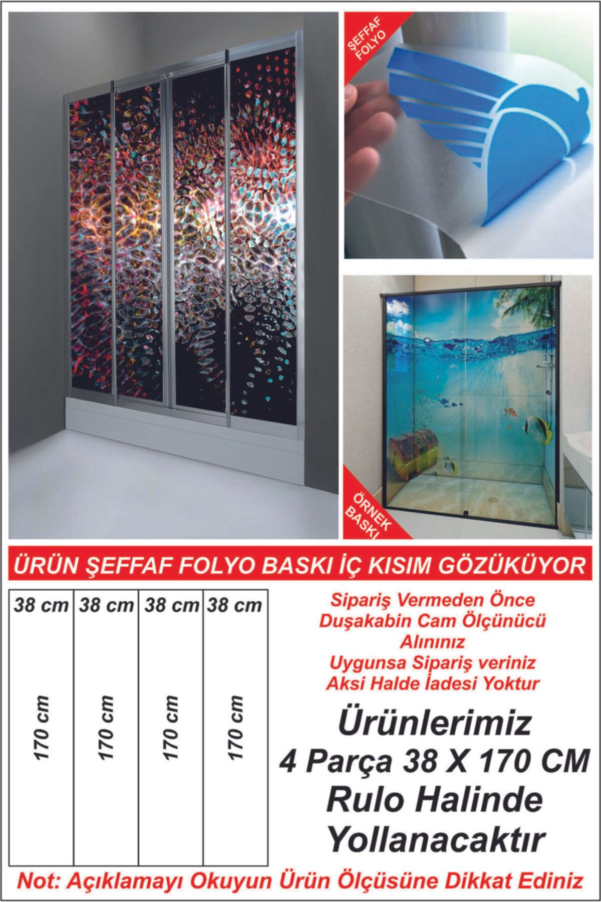 özel group Duşakabin Kaplama Folyosu ( Şeffaf )