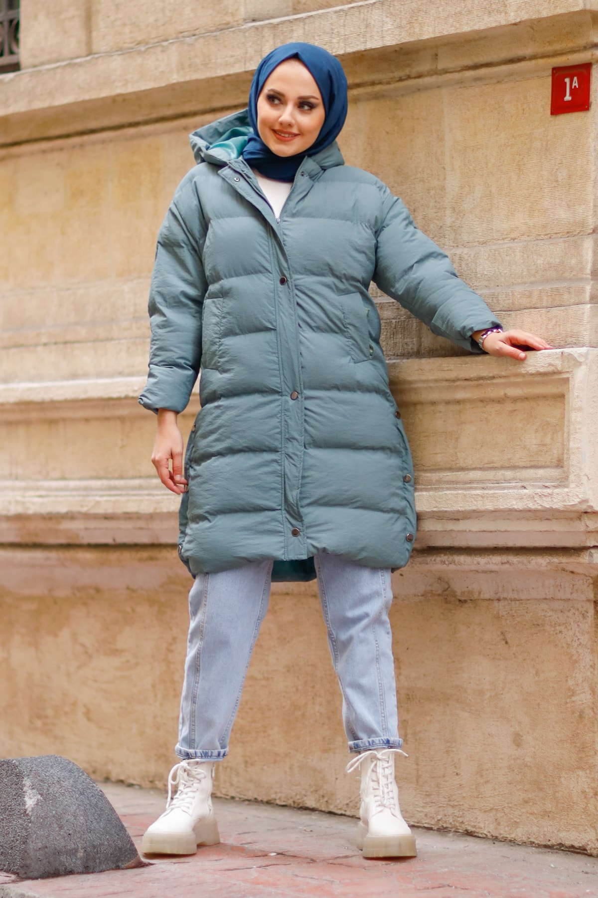 MARKALİSTE Miya Çıtçıtlı Mont Yeşil