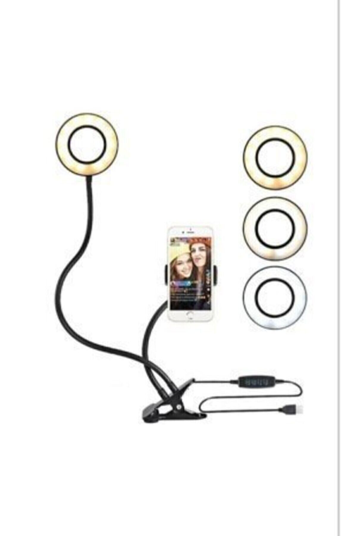 Bşr Perakende Ring Fill Light Led Işıklı Tripod 10 Inç Halka Youtuber Tiktok Makyaj Işığı Ayaklı Tripot