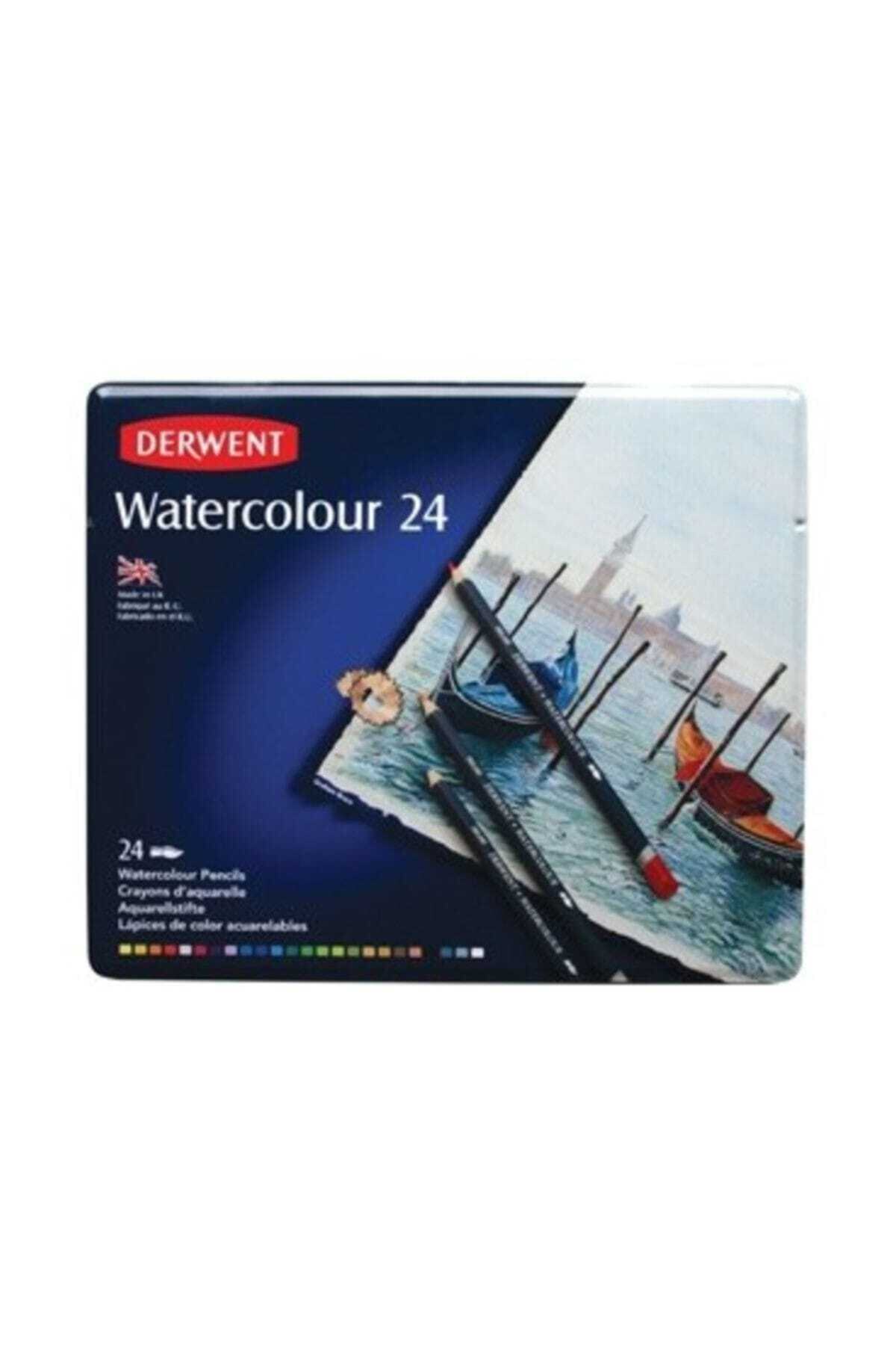 Derwent Watercolour 6,9 Mm Sulu Kuru Boya Kalemi Metal Kutu 24 Renk Dw32883