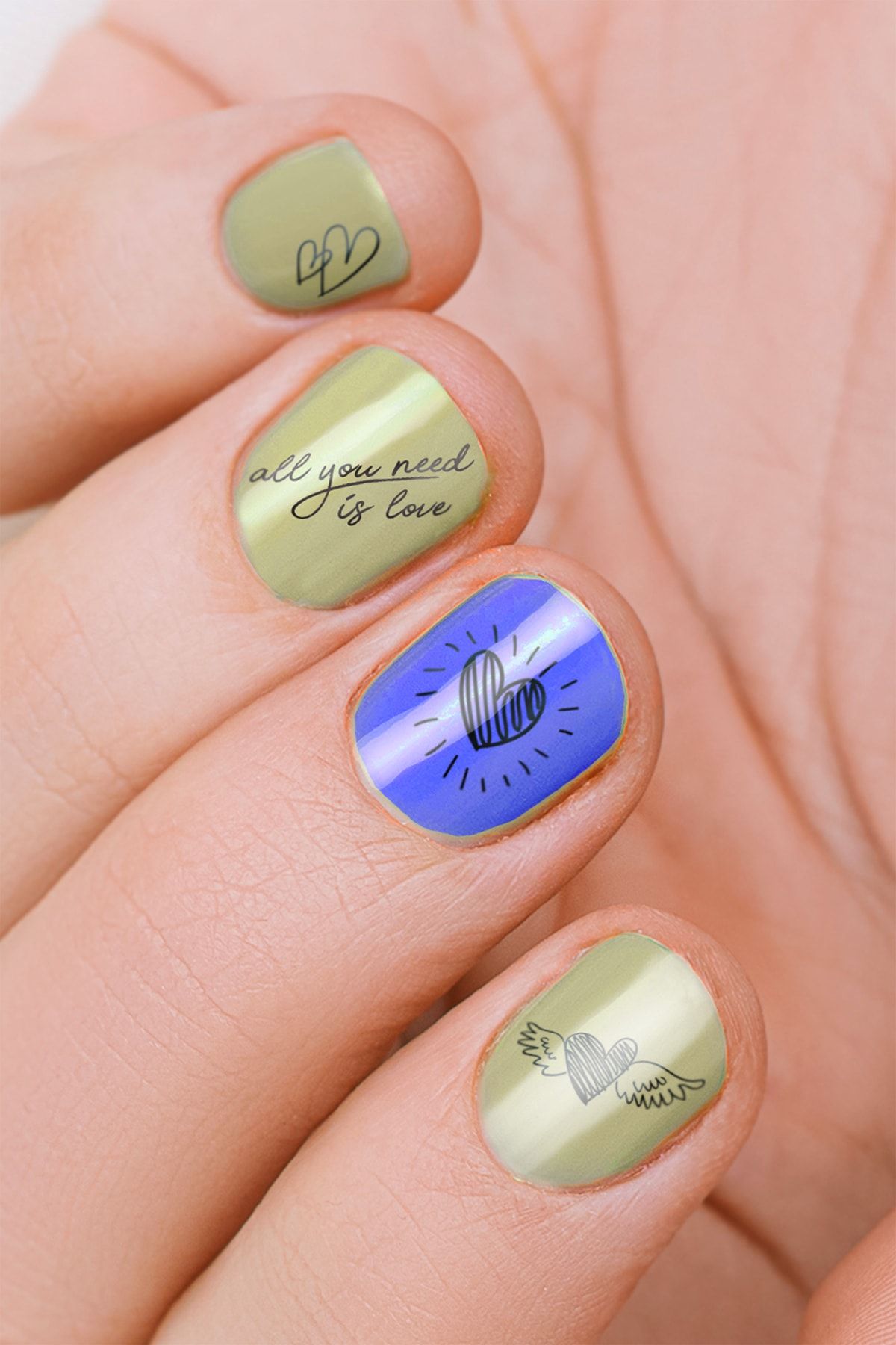 Artikel Siyah Kalpler Tırnak Dövmesi Tırnak Tatto Nail Art Tırnak Sticker