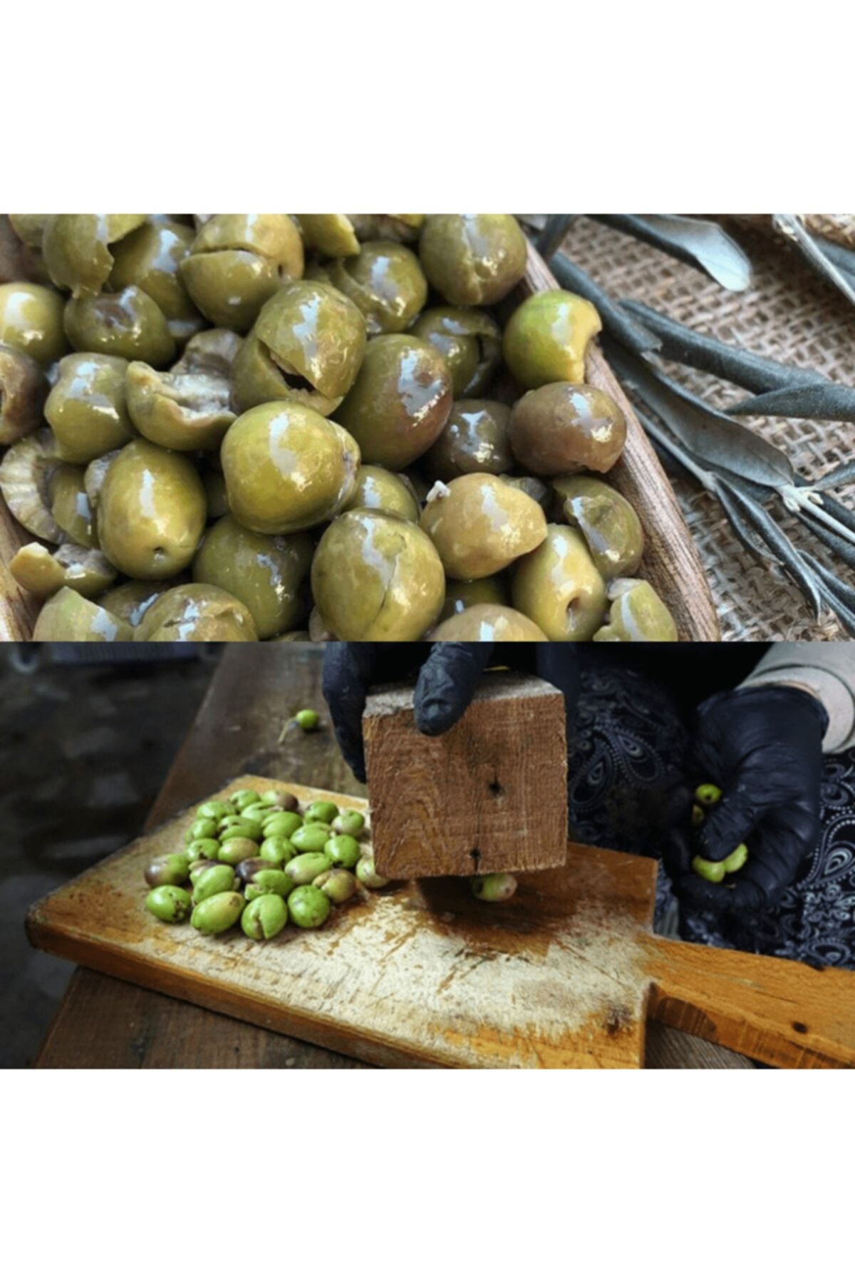 Fulsade Yeşil Zeytin / Taş Kırma / 3 Kg / Teneke