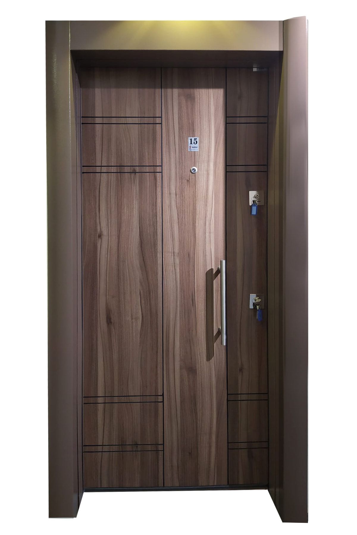 Tezdoor Tez1658 Tırnaklı Çelik Kapı, Statik Kasalı Tanganika Düz Model Daire Kapısı, Çelik Kapı