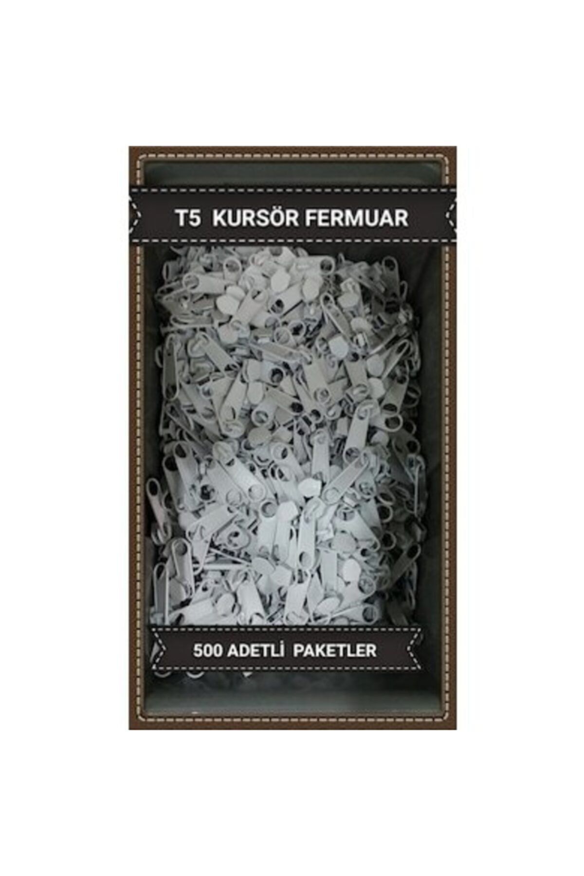 MEFAKS TEKSTİL Kursör T5 Fermuar 500 Adet Beyaz