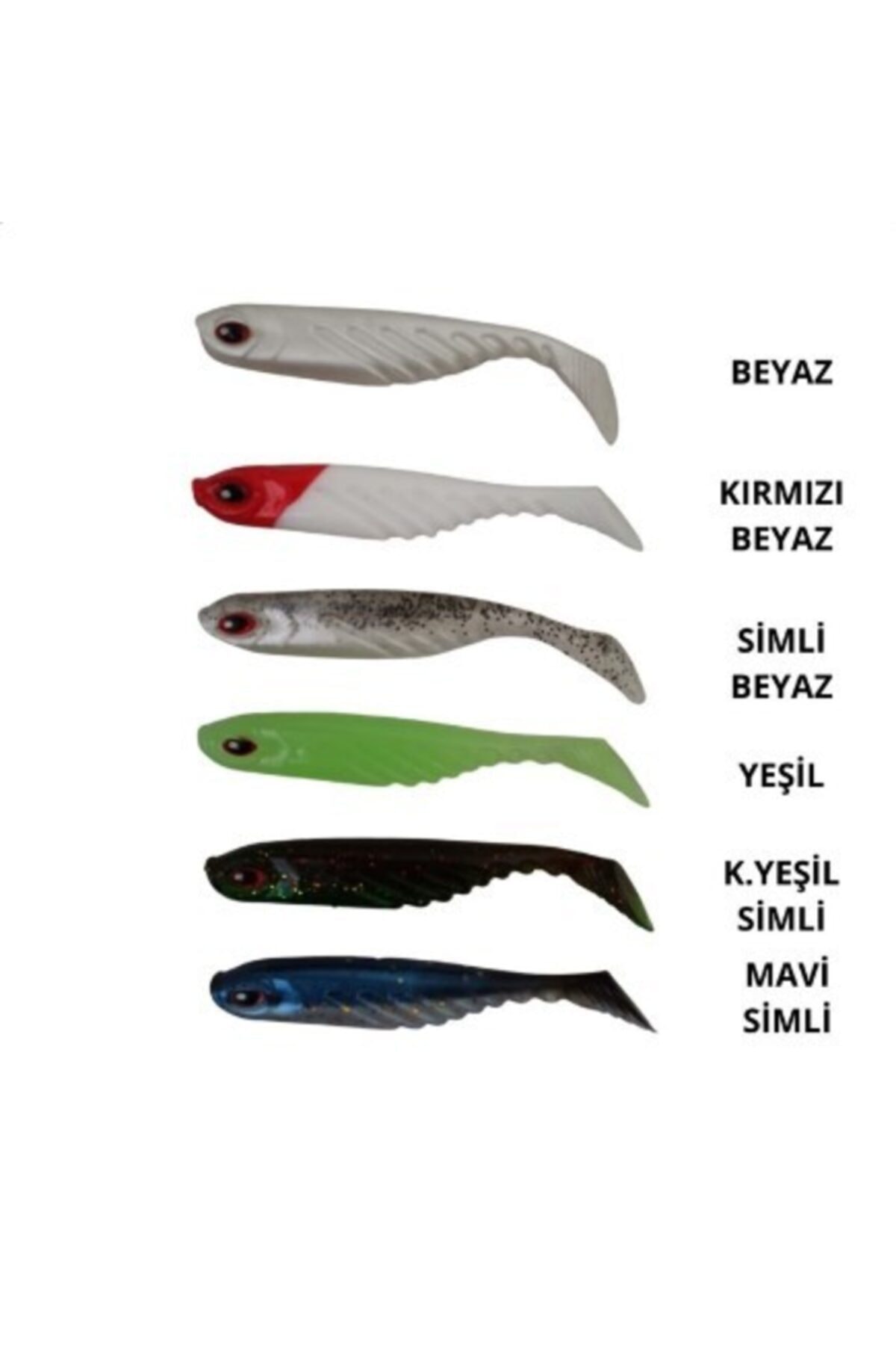 Soft Bait Lure Soft Baıt Expert Serıous 7.5 Cm Silikon Balık 12 Adet Beyaz