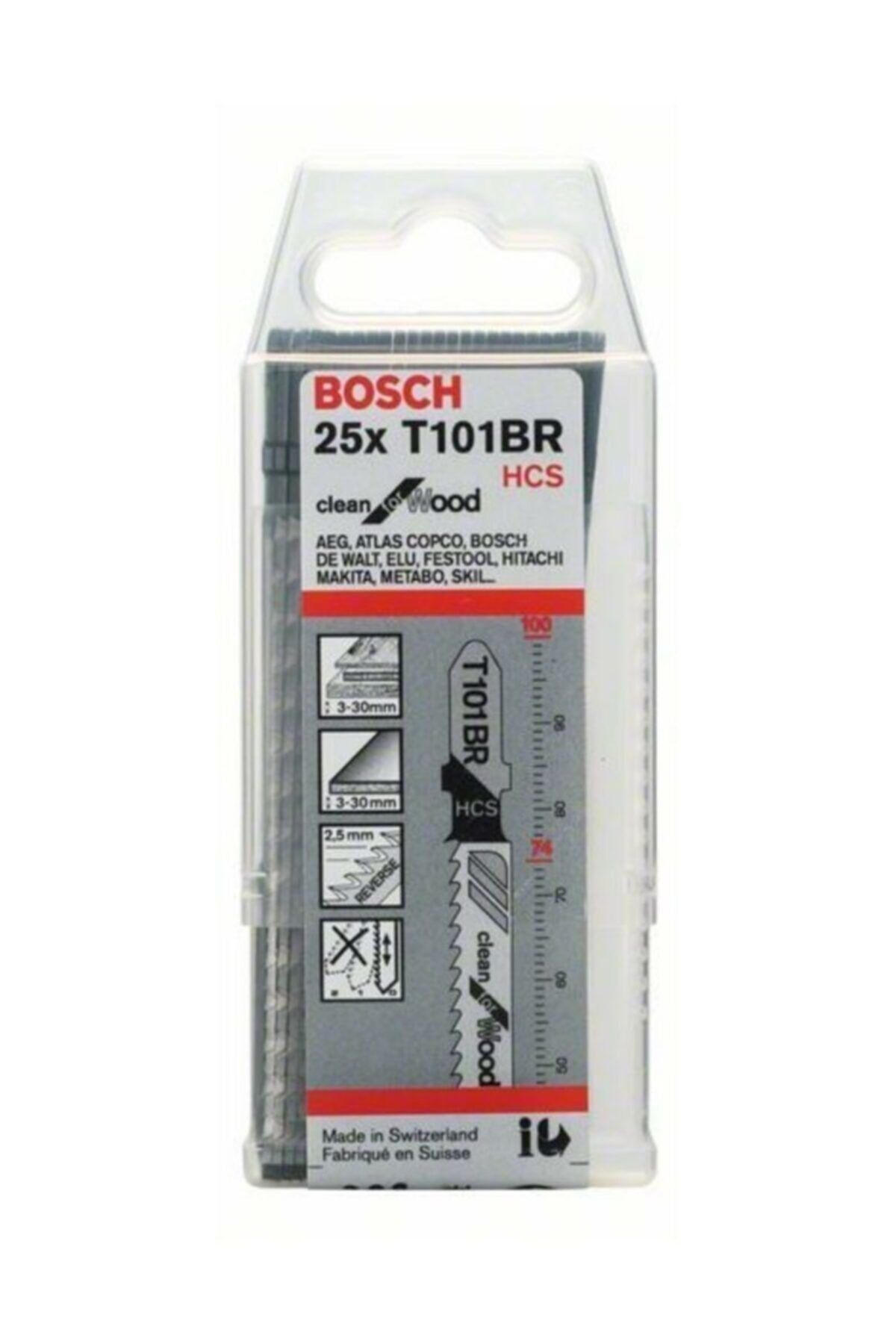 Bosch - Temiz Kesim Serisi Ahşap Için T 101 Br Dekupaj Testeresi Bıçağı - 25'li Paket