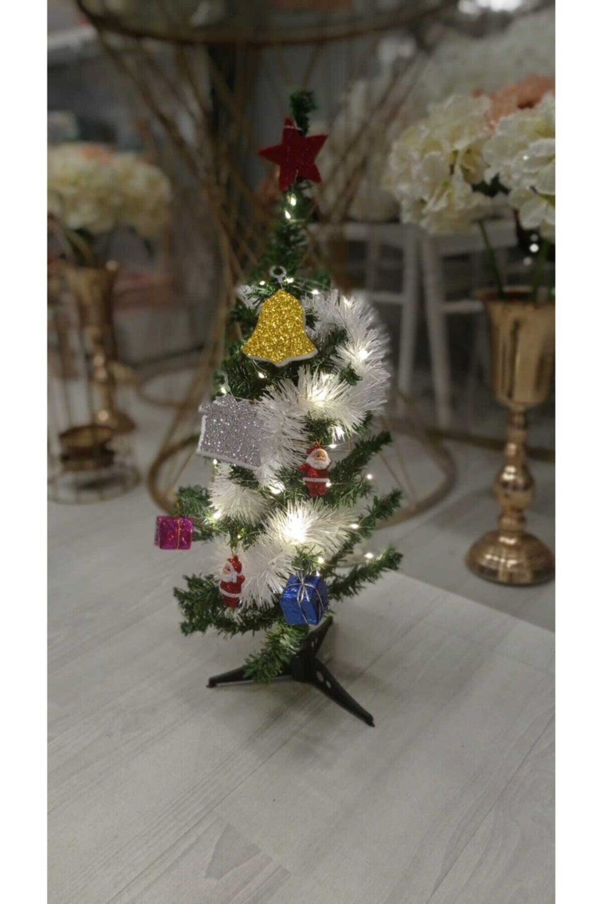 NisanParti 60 Cm Süslü-ışıklı Yılbaşı Çam Ağacı