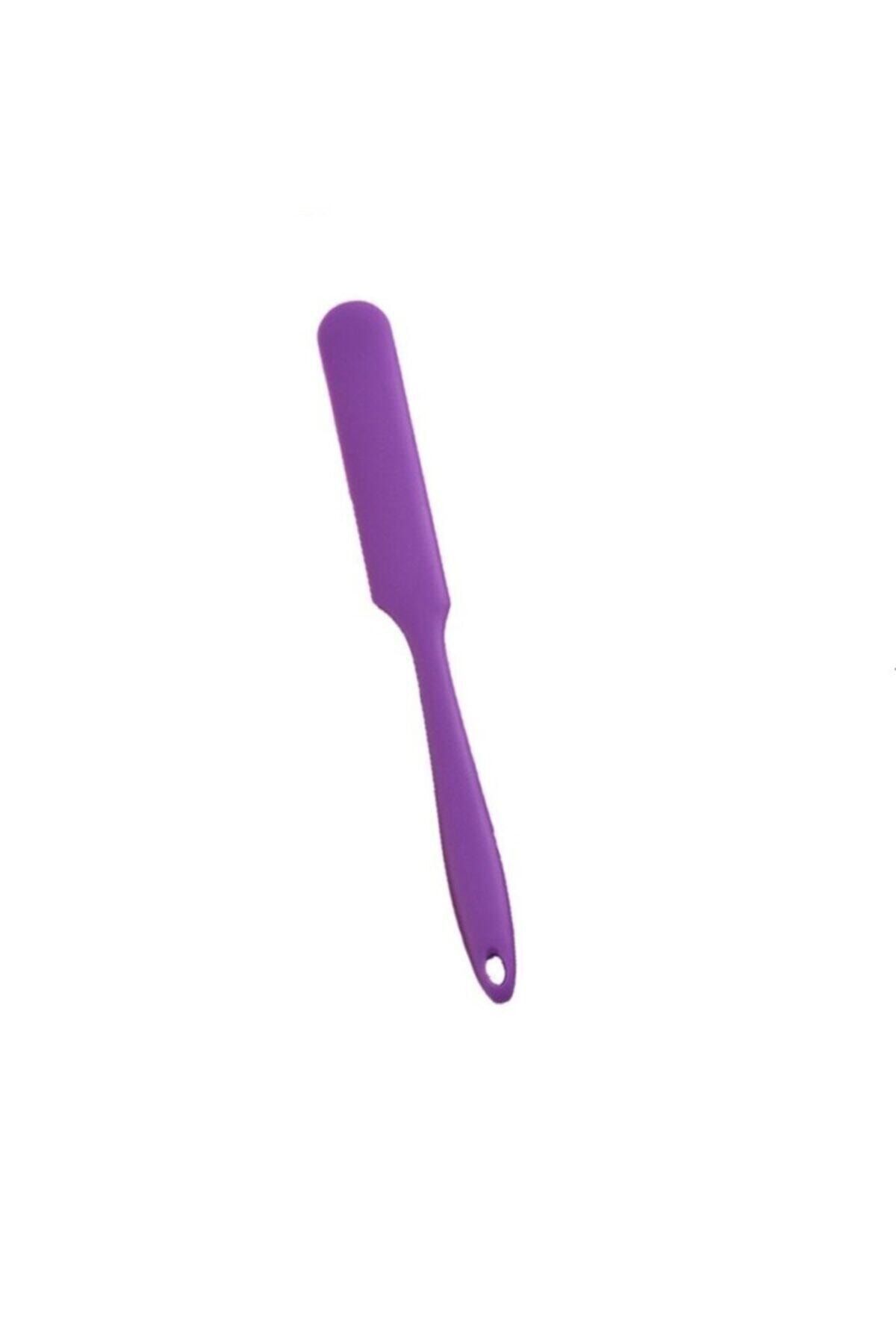 EREV Isıya Dayanıklı Spatula Komple Silikon Pasta Ve Sıyırma Spatulası Mor