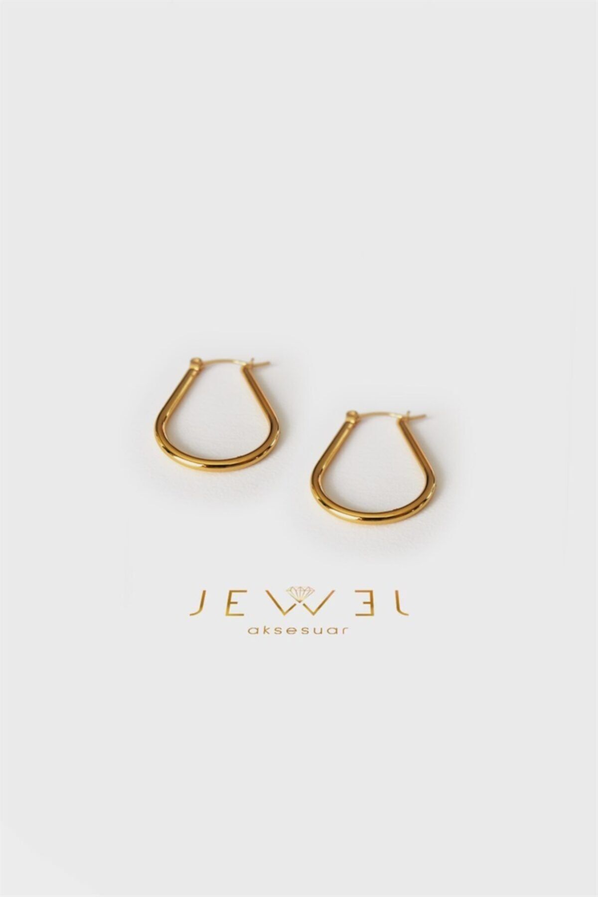 Jewel Büyük Tigres Gold Altın Kaplama Küpe