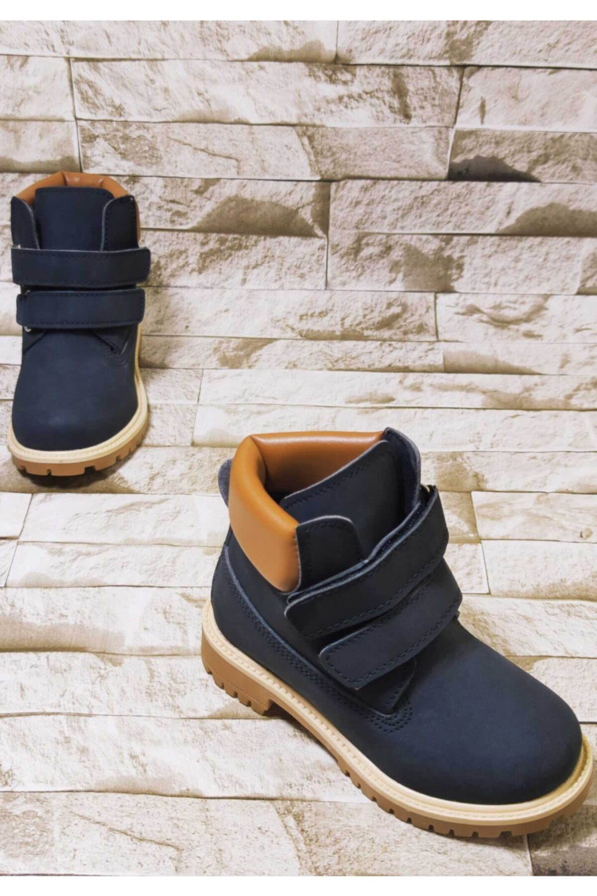 By King ayakkabı Flubber Erkek Çocuk Bot Suni Deri Kaymaz Su Geçirmez