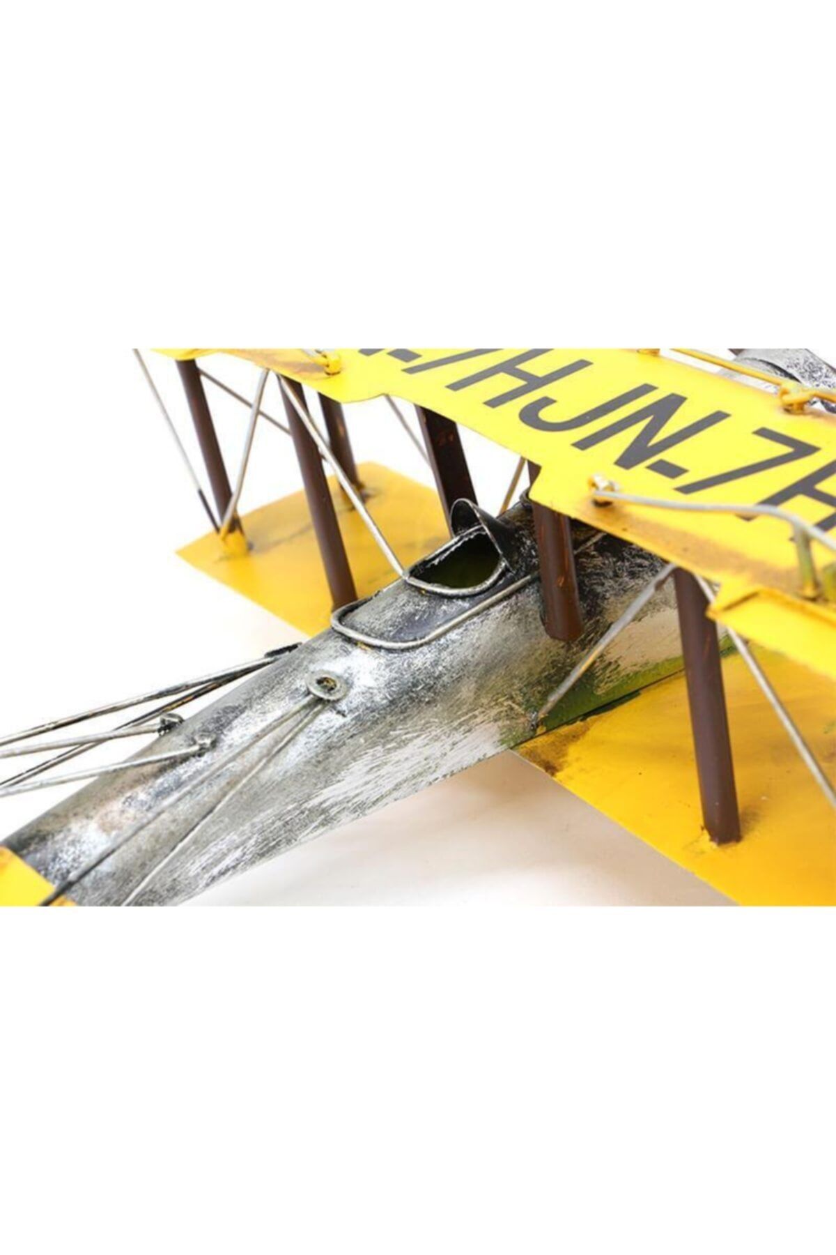 touchhouse Dekoratif Metal Uçak Çift Kanatlı Biblo Hediyelik