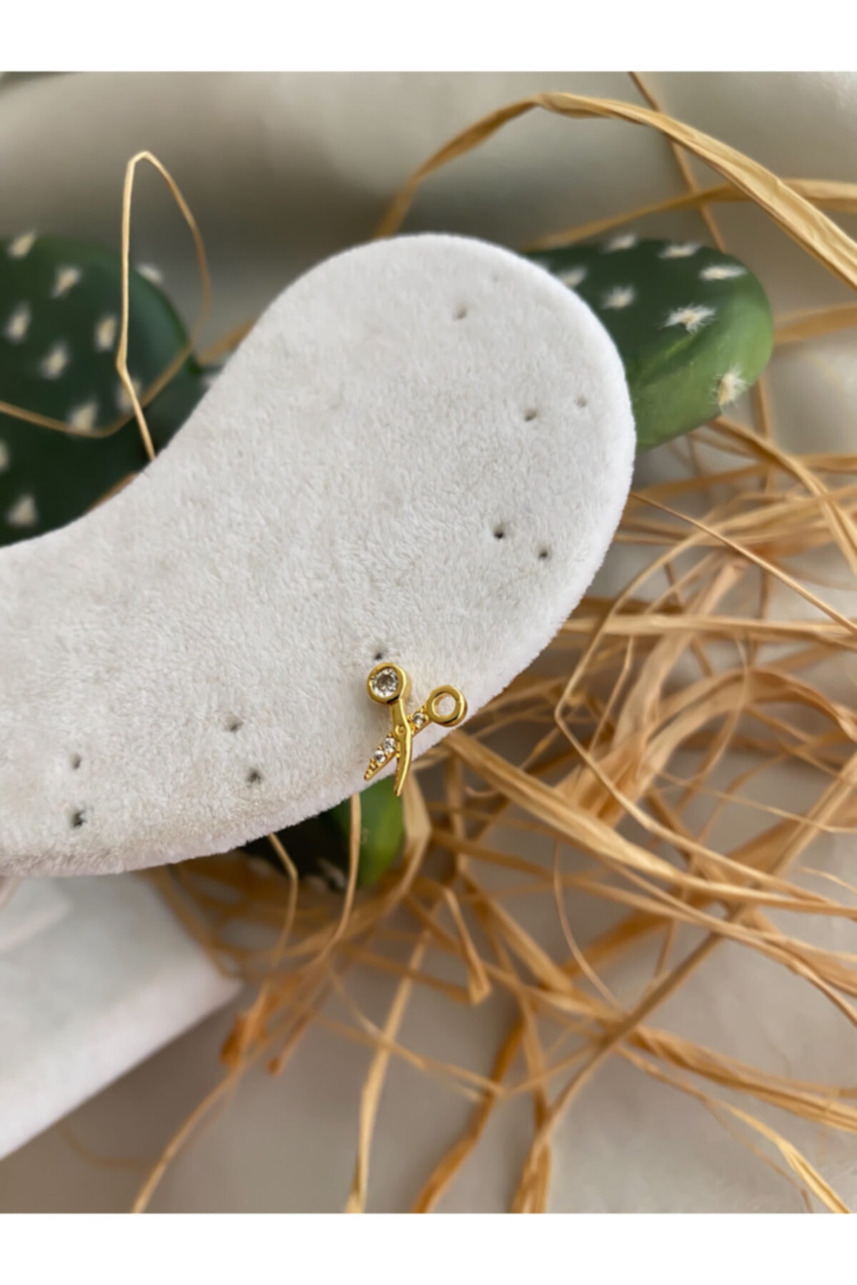 Lucky Designs Çelik Piercing Makas Model Gold