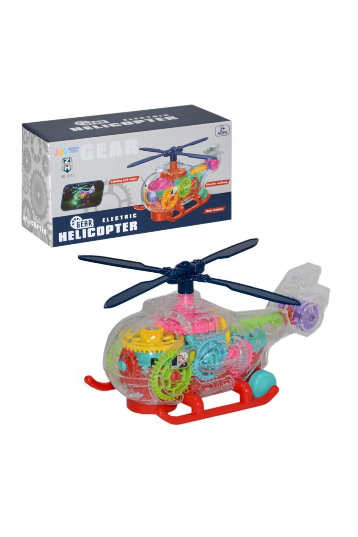 ERPA ToysShop Pilli Şeffaf Çarklı Helikopter Oyuncak Helikopter