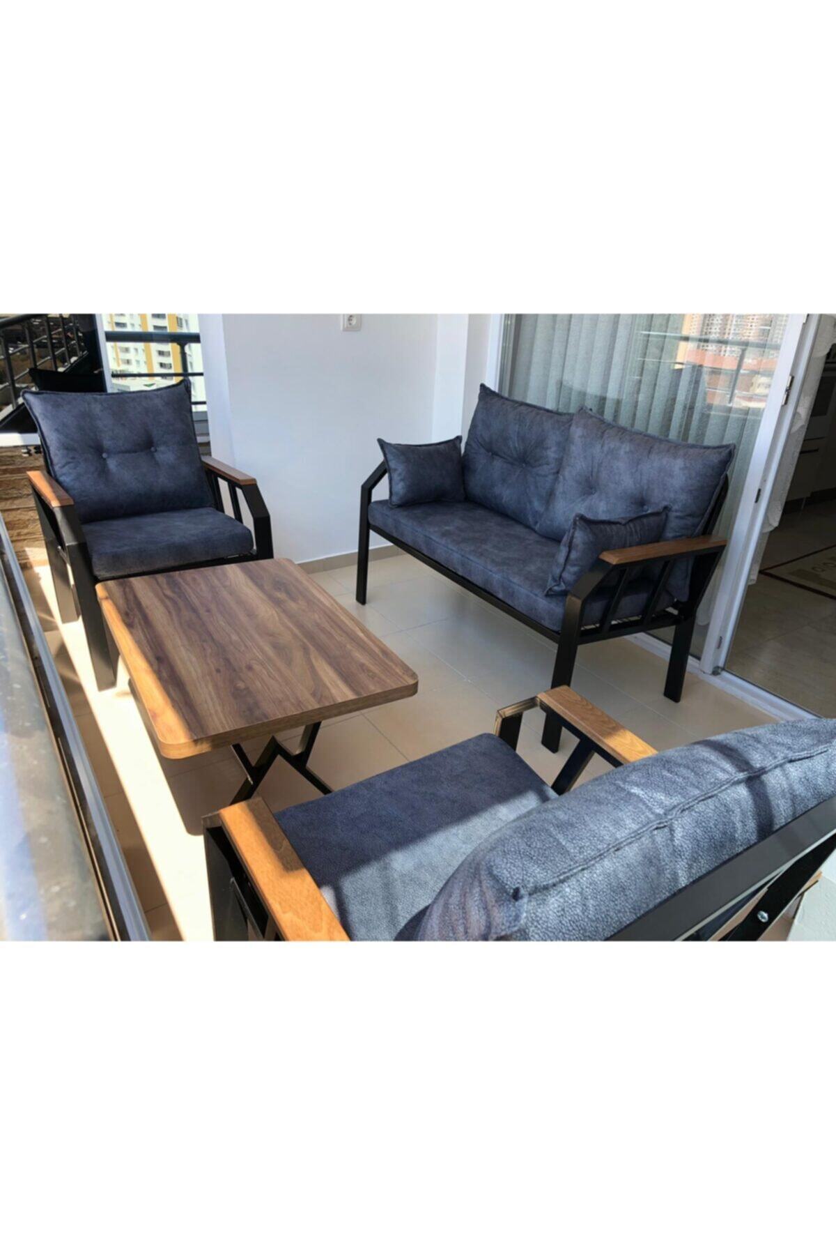 mobilyabazari Holiday Bahçe Mobilyası (Salon, Balkon, Cafe Ofis) 2+1+1+masa