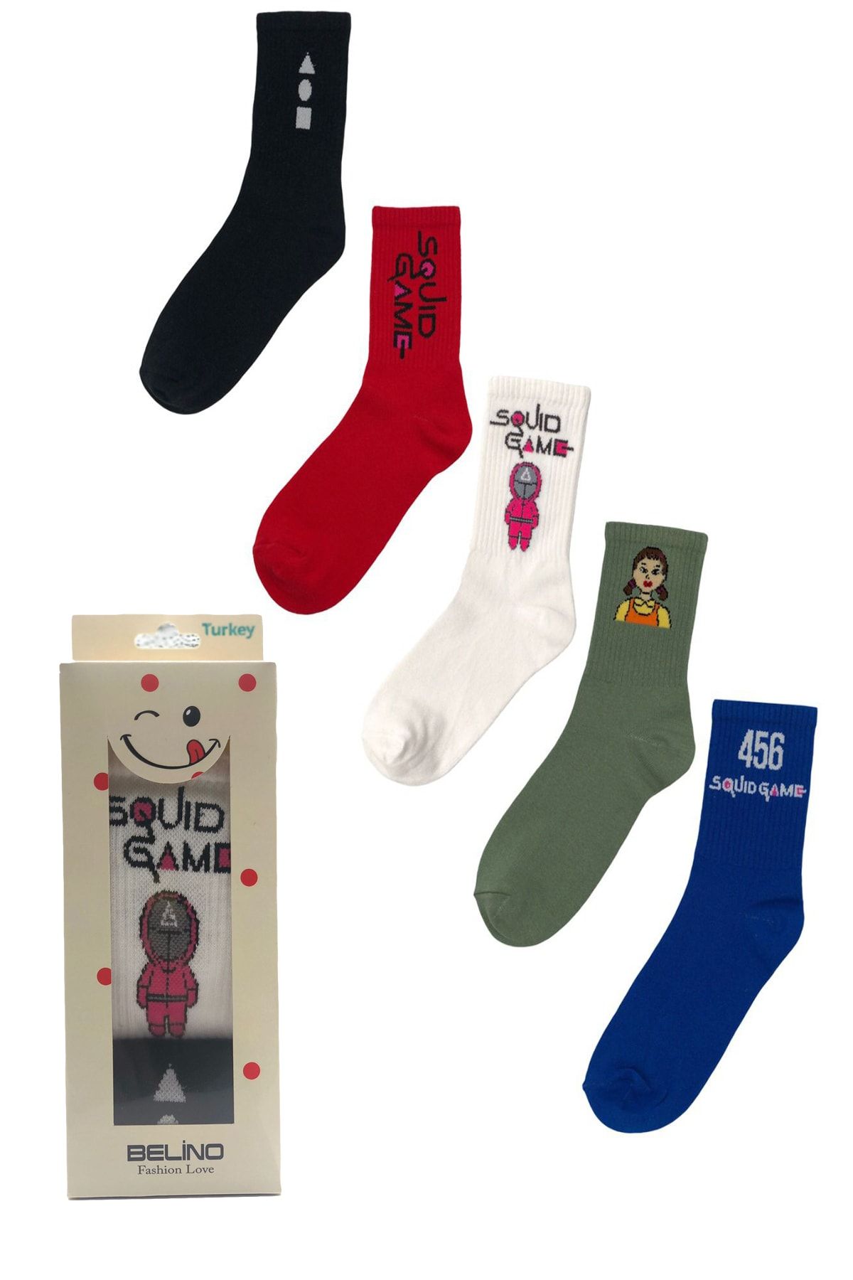 Belyy Socks 5'li Popüler Desenli Çorap