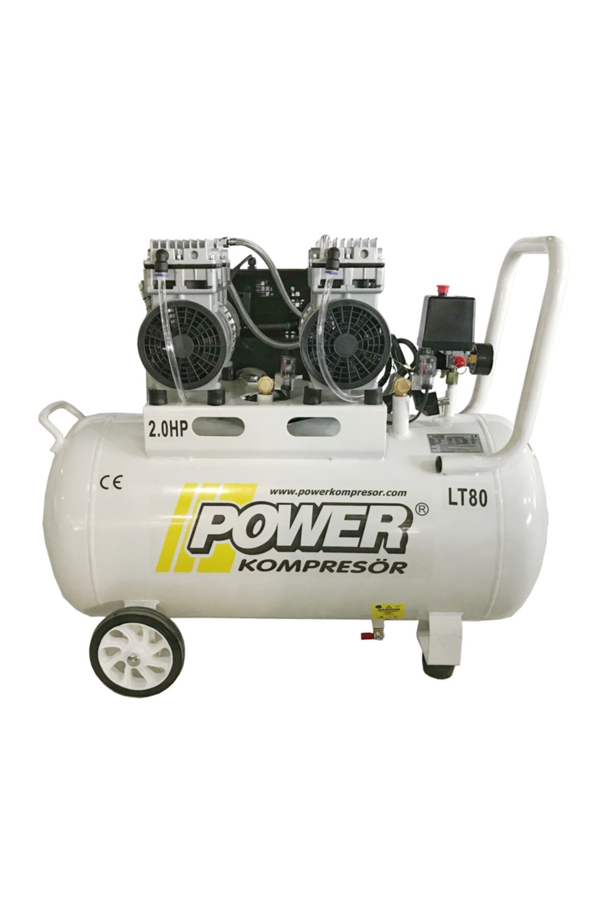 Puma Power 80 Litre 2 Hp 220 Volt 8 Bar Kurutuculu Sessiz Ve Yağsız Diş Hekimi Kompresörü