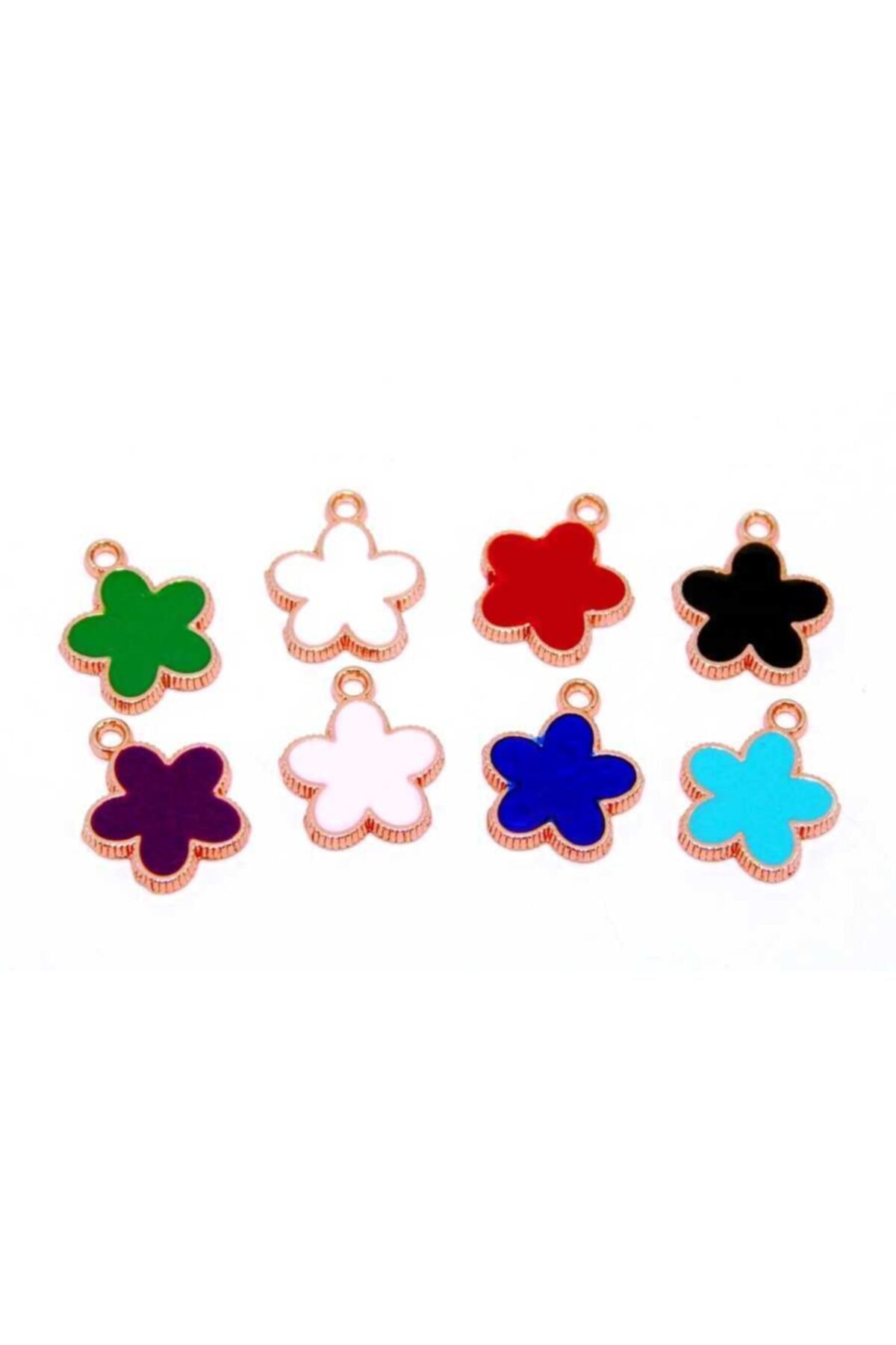 Ertürk Metal Aksesuar 16x20 Mm, Mineli Çiçek Takı Aparatı, Rose Kaplama, #m3r Siyah 1 Adet