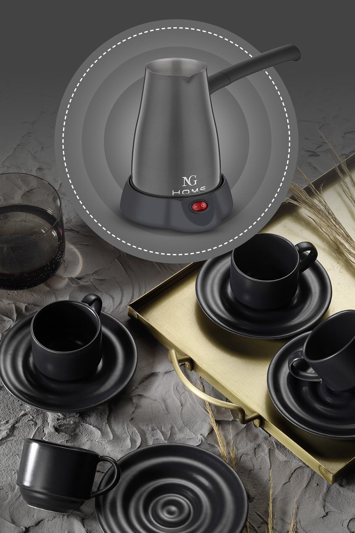 NG HOME 14 Parca Kahve ve Keyif Seti Antrasit