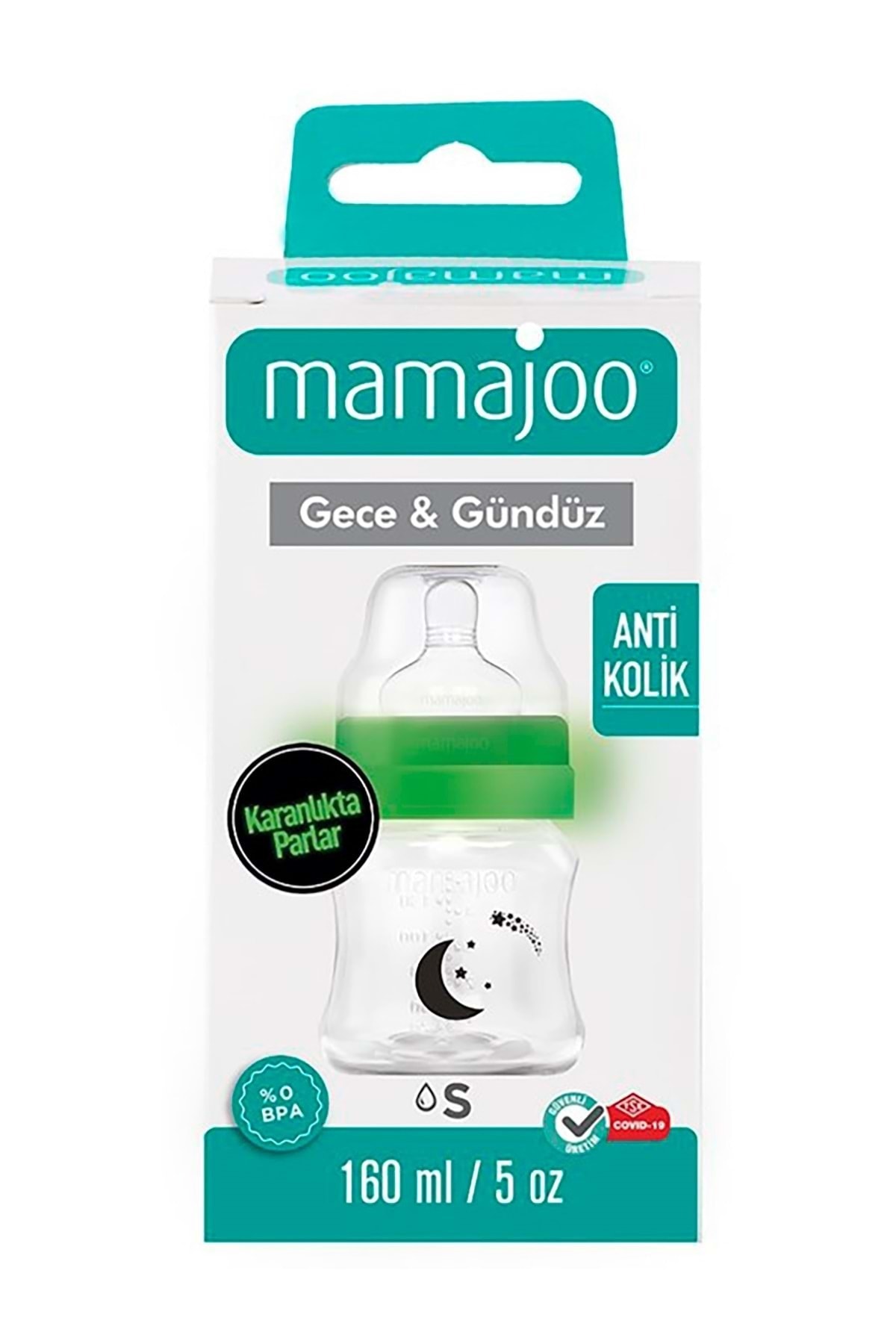 Mamajoo 1xgece&günd.biberon 160ml&anti-k.biberon Emz.no:1/s