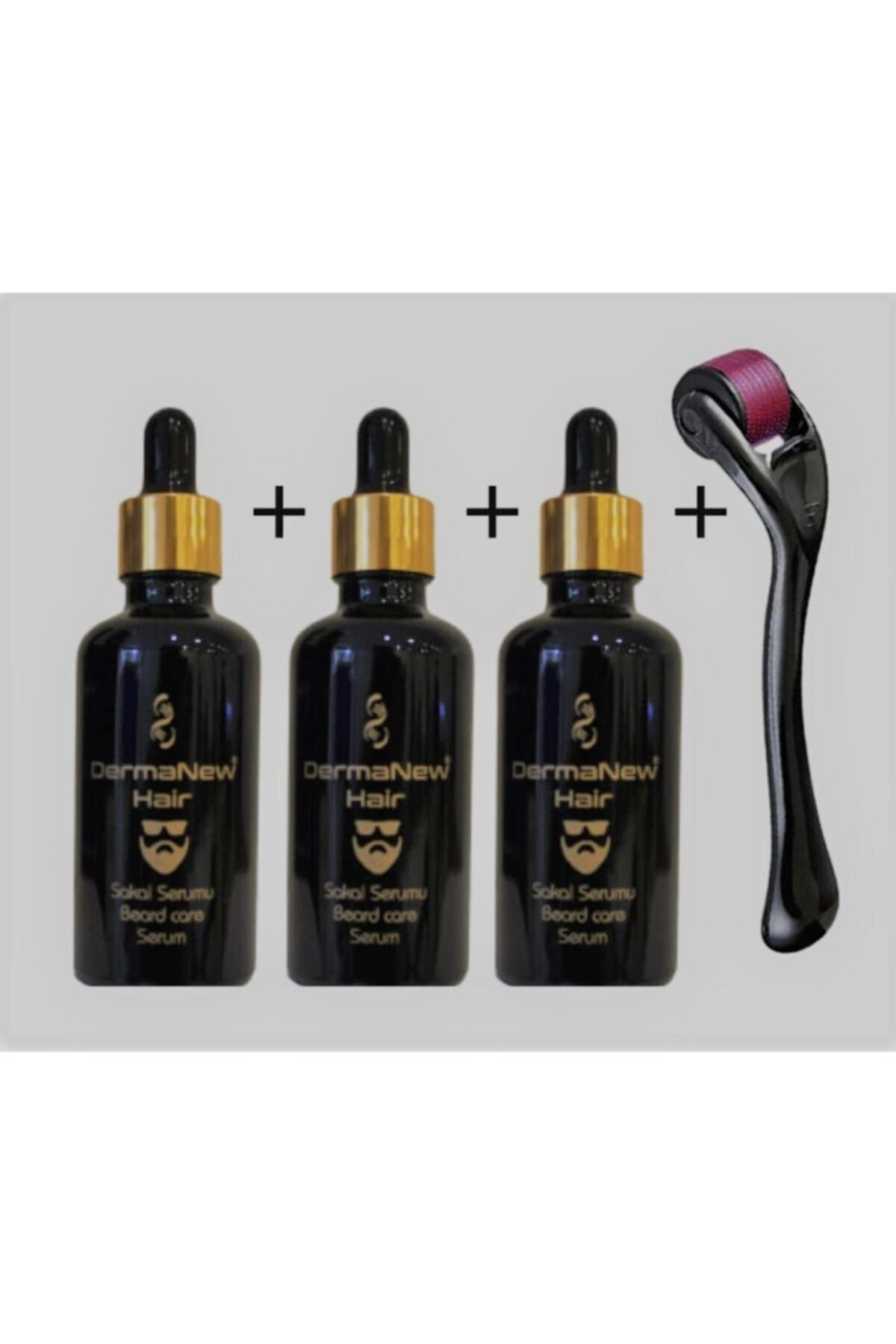 dermanew hair Sakal Gürleştirici Organik Serum Dermanewhair 3 Adet Serum 3x50ml