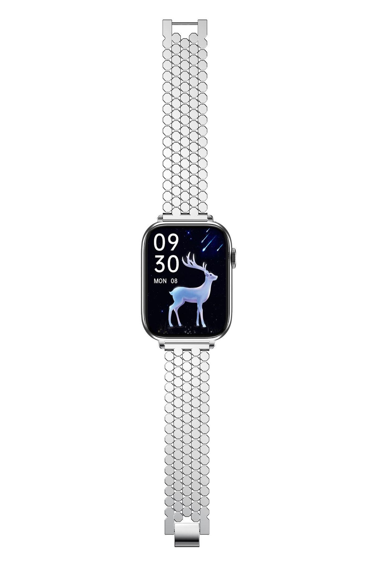 zibo Akıllı Saat Smart Watch Suya Dayanıklı Metal Kordon Ios Ve Android Uyumlu Ateş Ve Nabız Ölçer