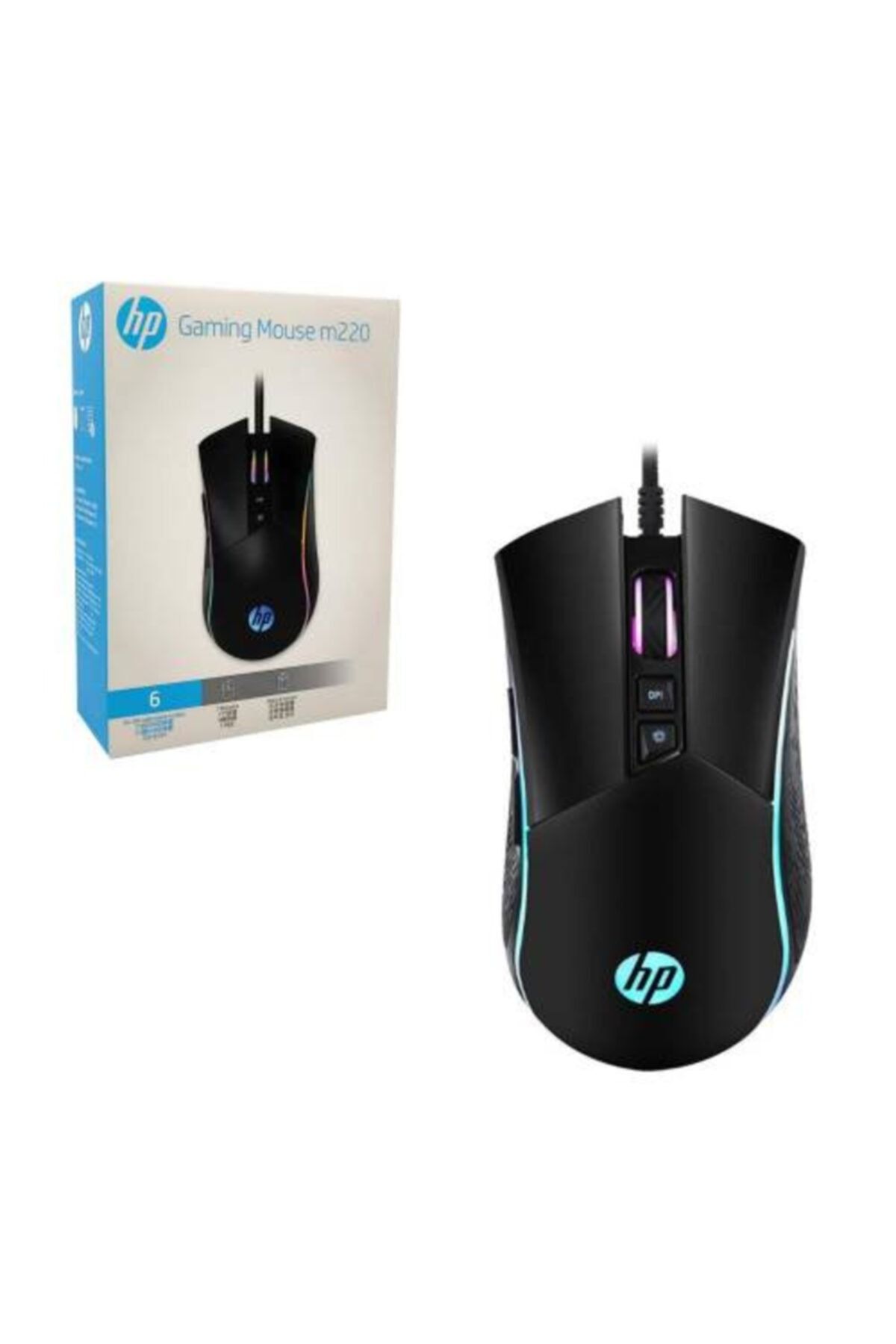 HP M220 Gaming Rgb Ledli,optical Oyuncu Mouse, 4800dpı Usb Siyah