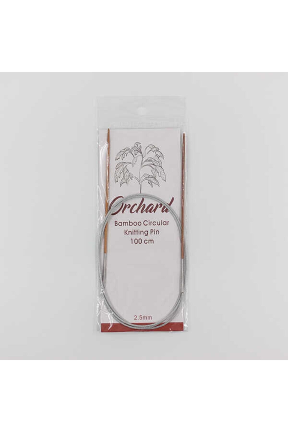 ORCHARD Bambu Metal Misinalı Örgü Şişi 100cm. No:2,5mm