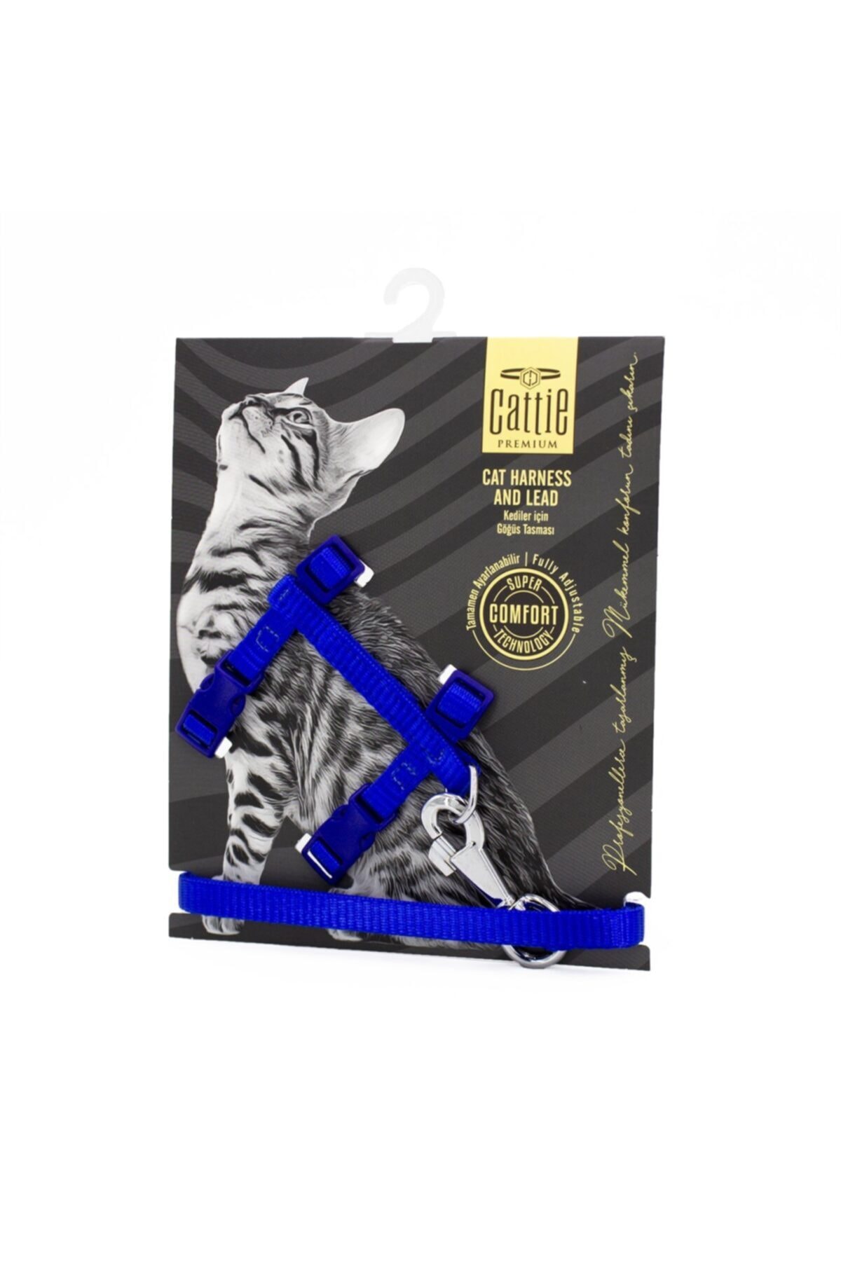 Doggie Kedi Göğüs Tasması 22/36 Cm Mavi