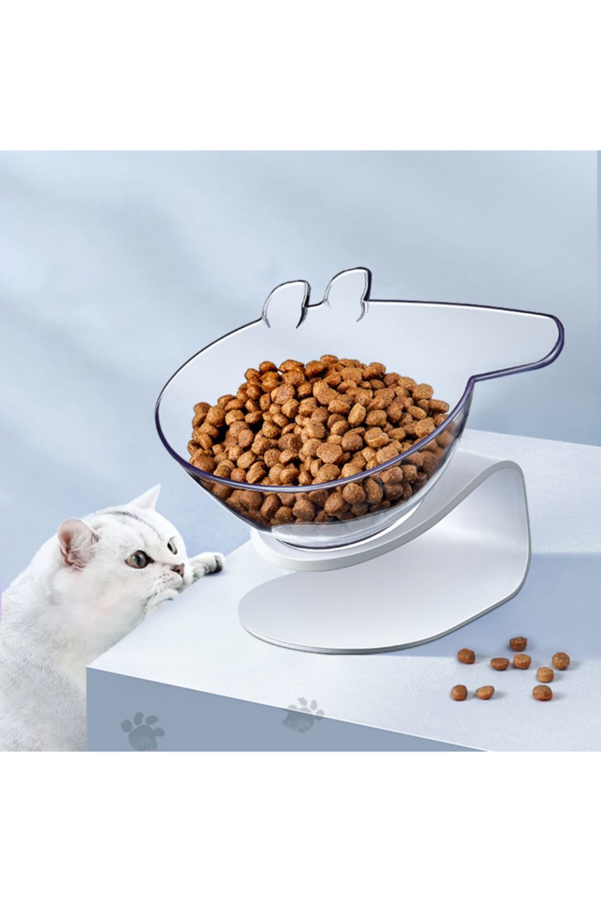 Xnews Mikopet Flex Kedi Mama Kabı-beyaz
