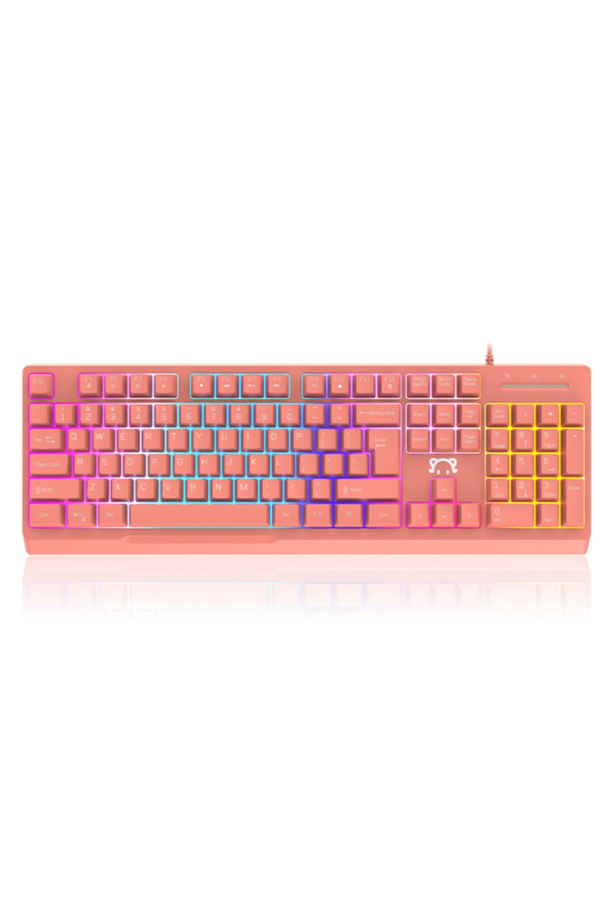 Coverzone Stk090 Mekanik Hisli Rgb Işıklı Klavye Pembe