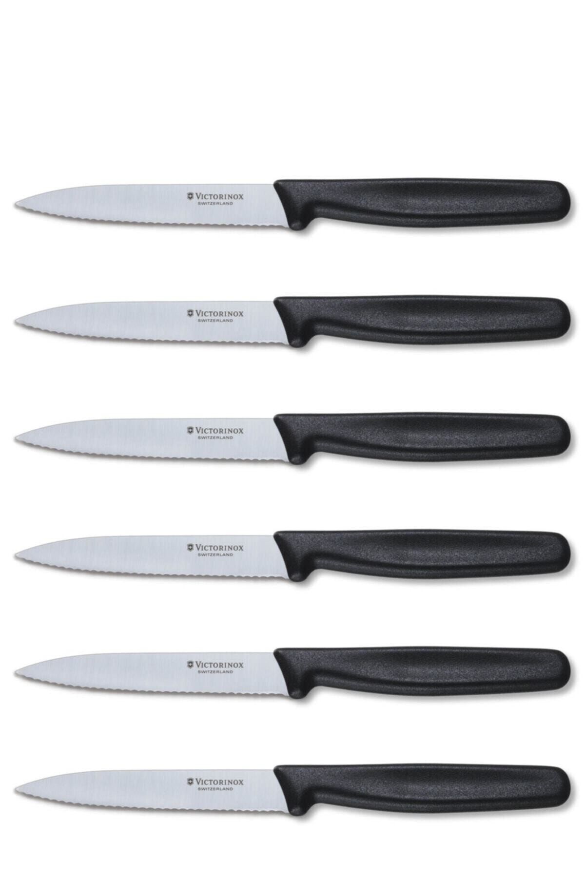 Victorinox Yeni 6'lı Büyük Bıçak Seti Siyah