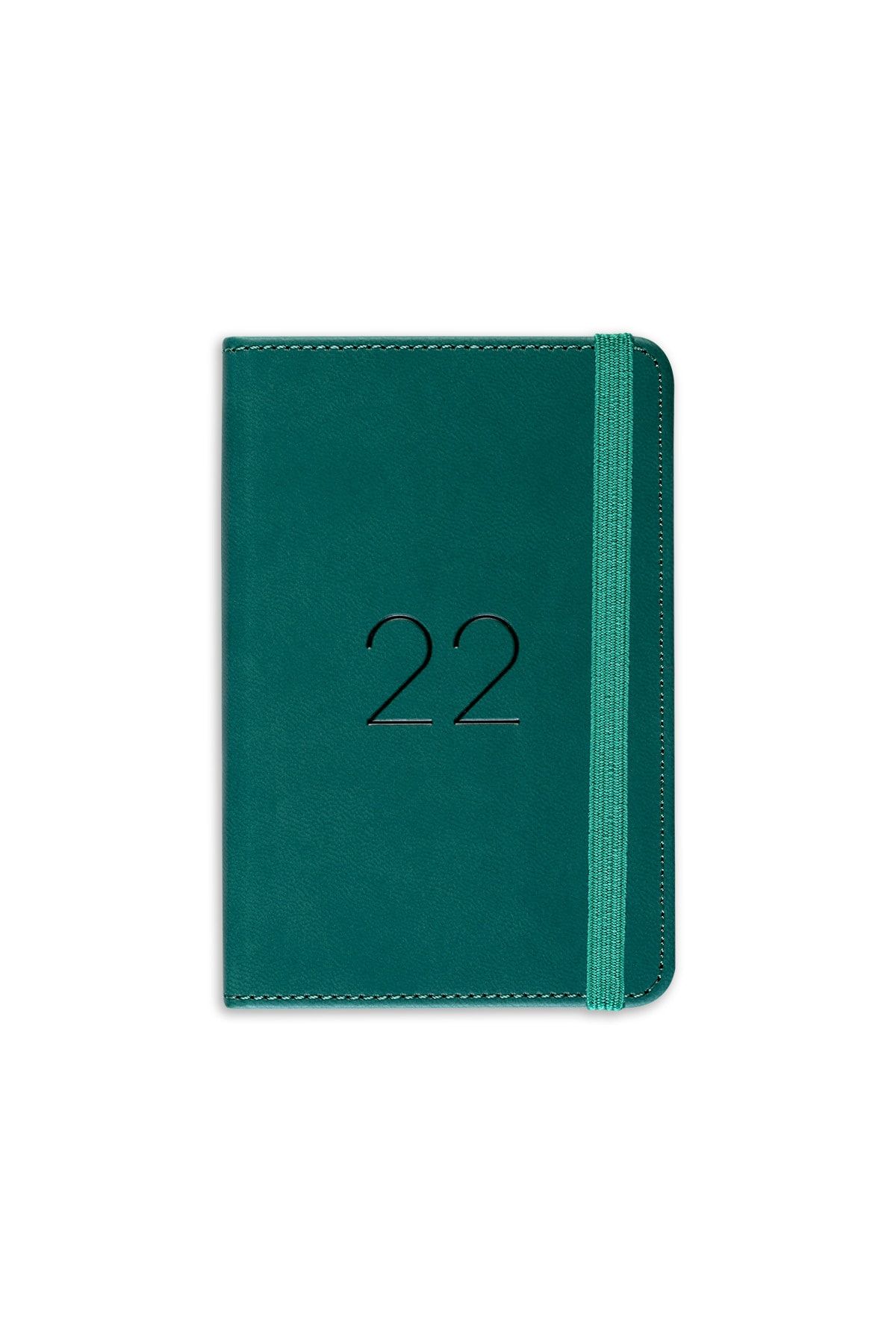 Matt Notebook 2022 Yılı Lastikli Günlük Cep Ajandası 12 Aylık Yeşil