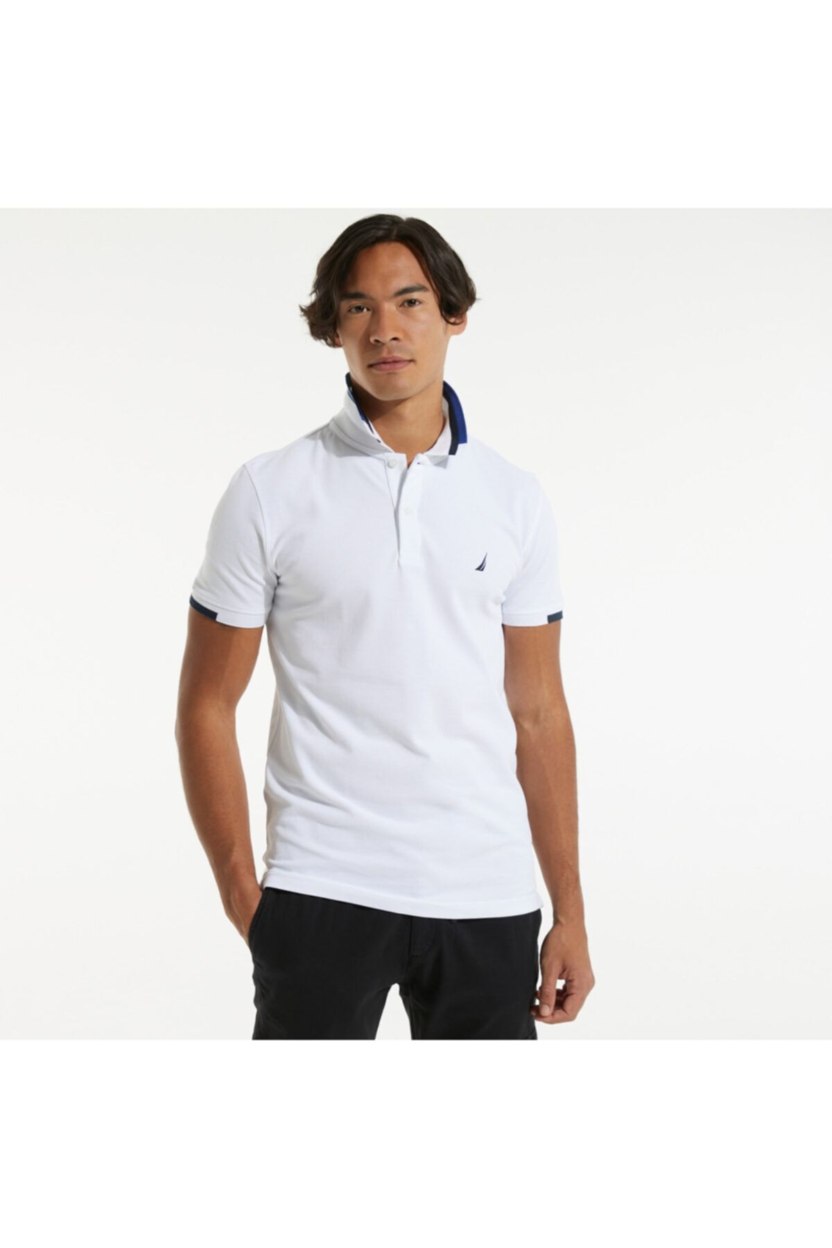 Nautica Nautıca Erkek Beyaz Kısa Kollu Polo