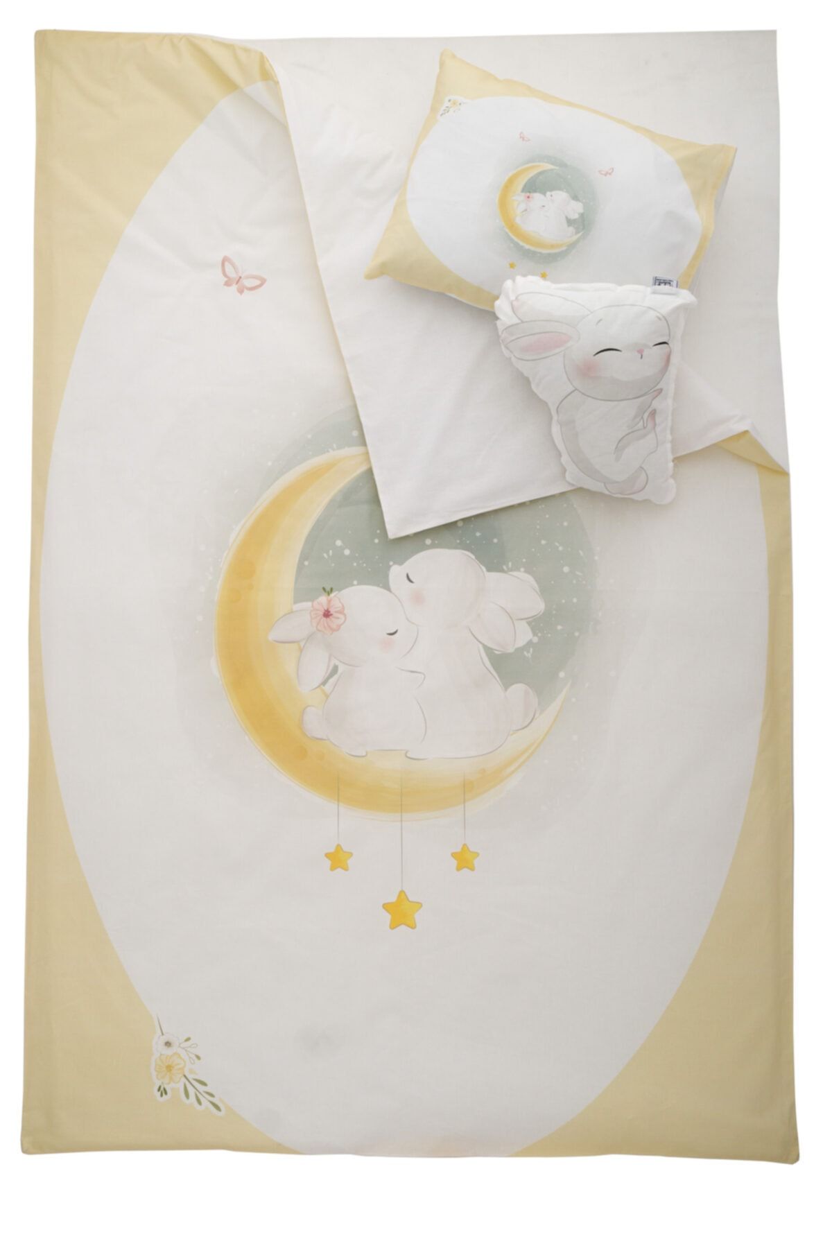 Kidart %100 Organik Bebek Nevresim Takımı *uyuyan Tavşan Kardeşler