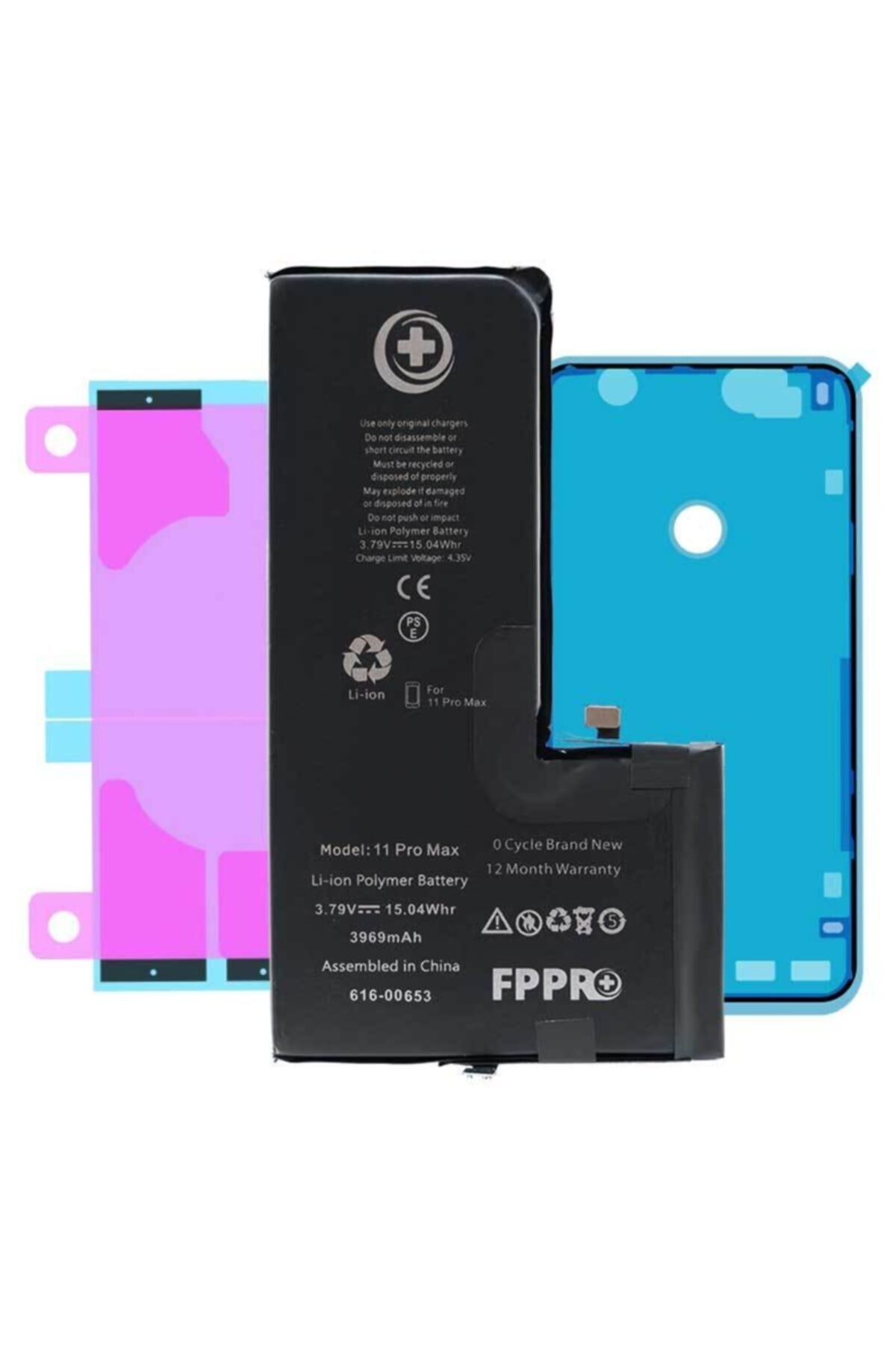 FPPRO Iphone 11 Pro Max Uyumlu  Pil - Sıvı Koruma Ve Pil Bandı Hediye