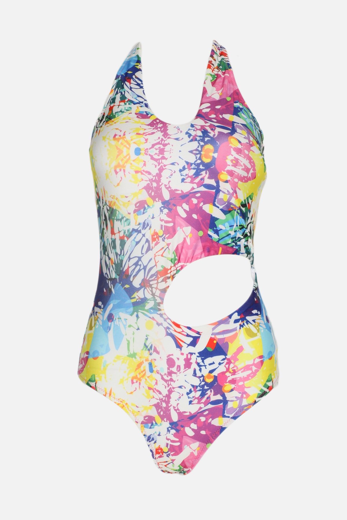 TRENDYOLMİLLA Çok Renkli Cut Out Detaylı  Mayo TBESS21MA0107