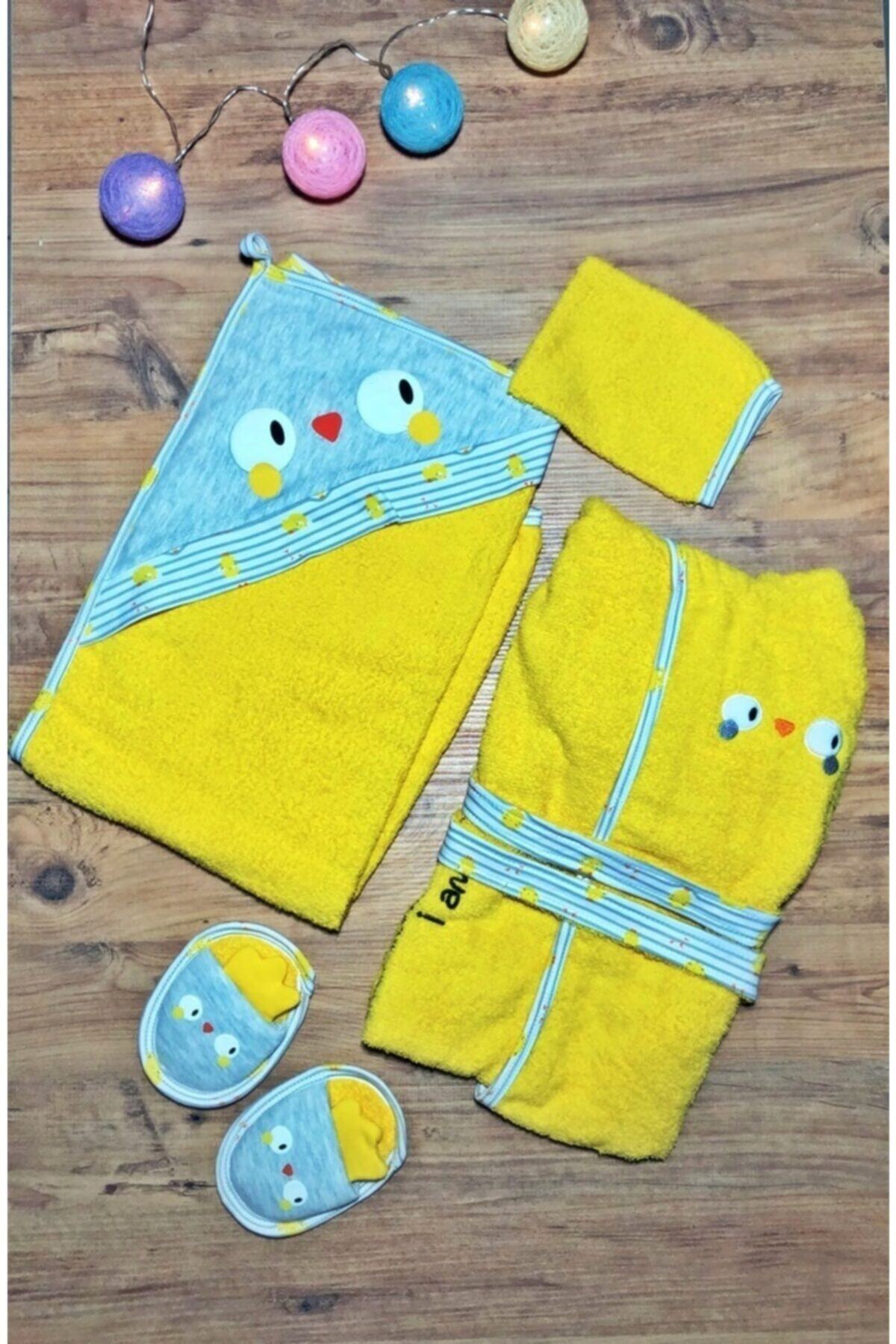 BebbekShop Bebek 4'lü Bornoz Takımı