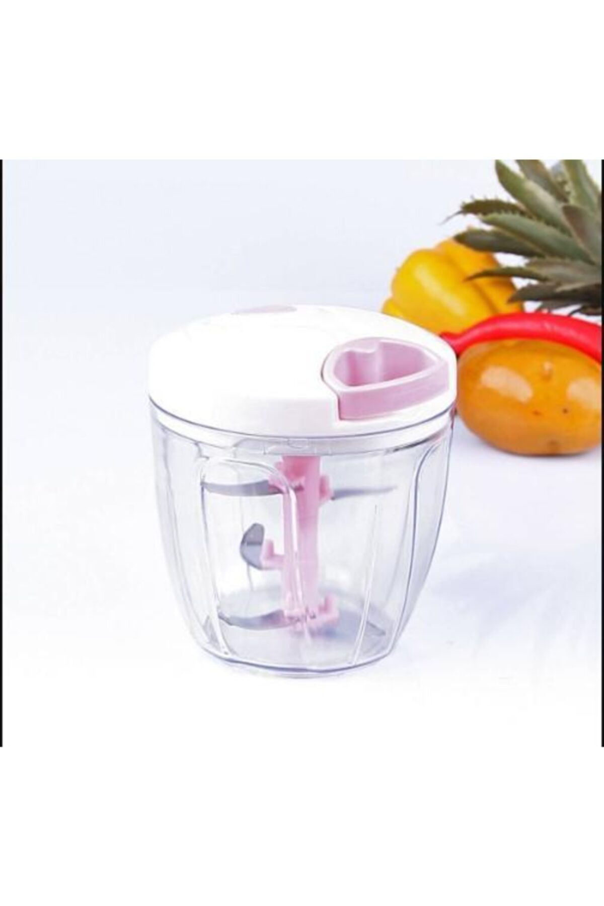 Bilge Hatun 5 Bıçaklı Büyük Boy Ipli Çekmeli Sebze Doğrayıcı El Blender Rondo