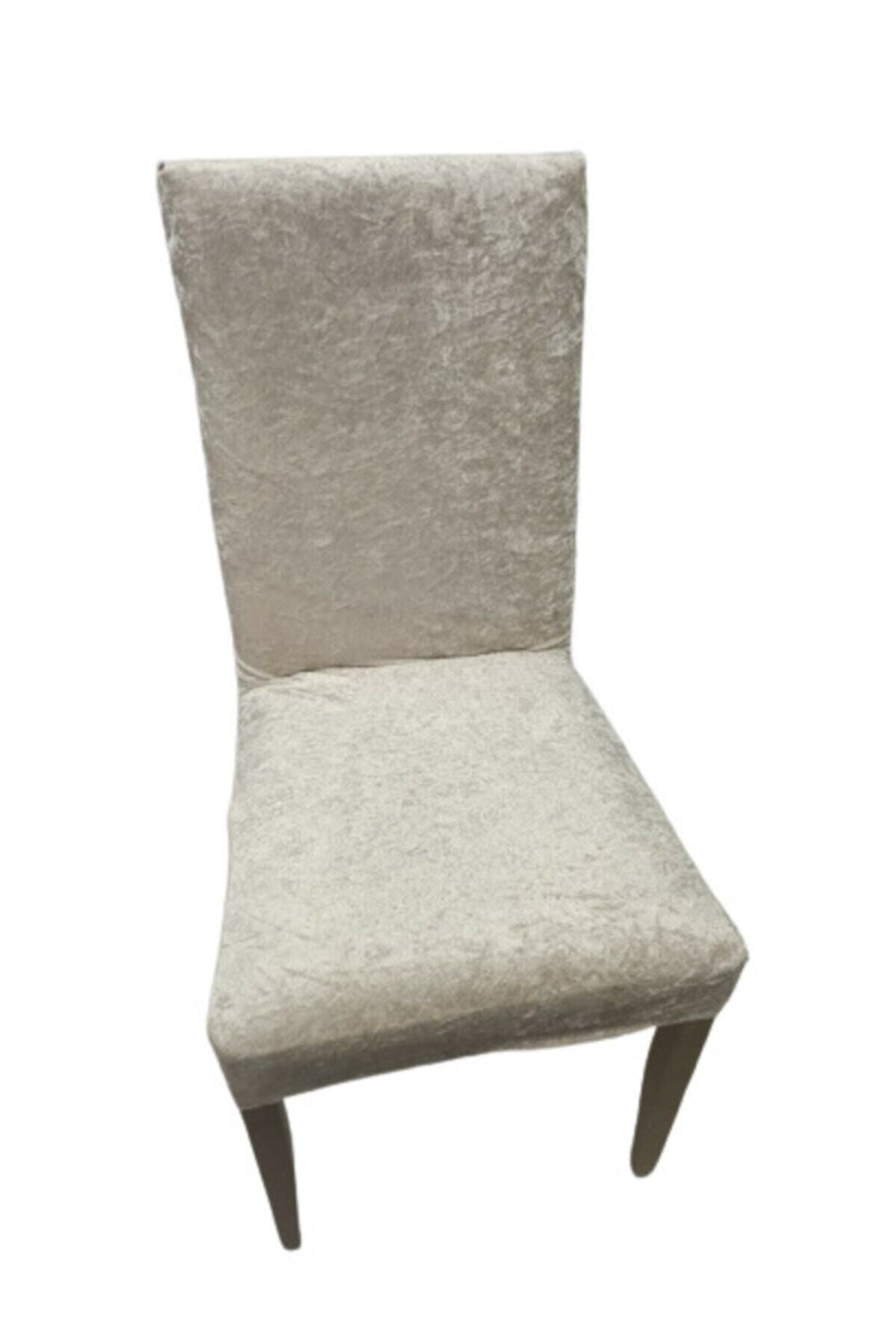 KÖSEDAĞ HOME Kadife Sandalye Kılıfı (bej)