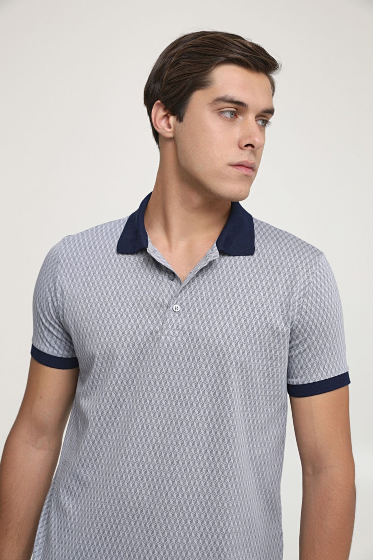 D'S Damat Regular Fit Gri Baskılı T-shirt