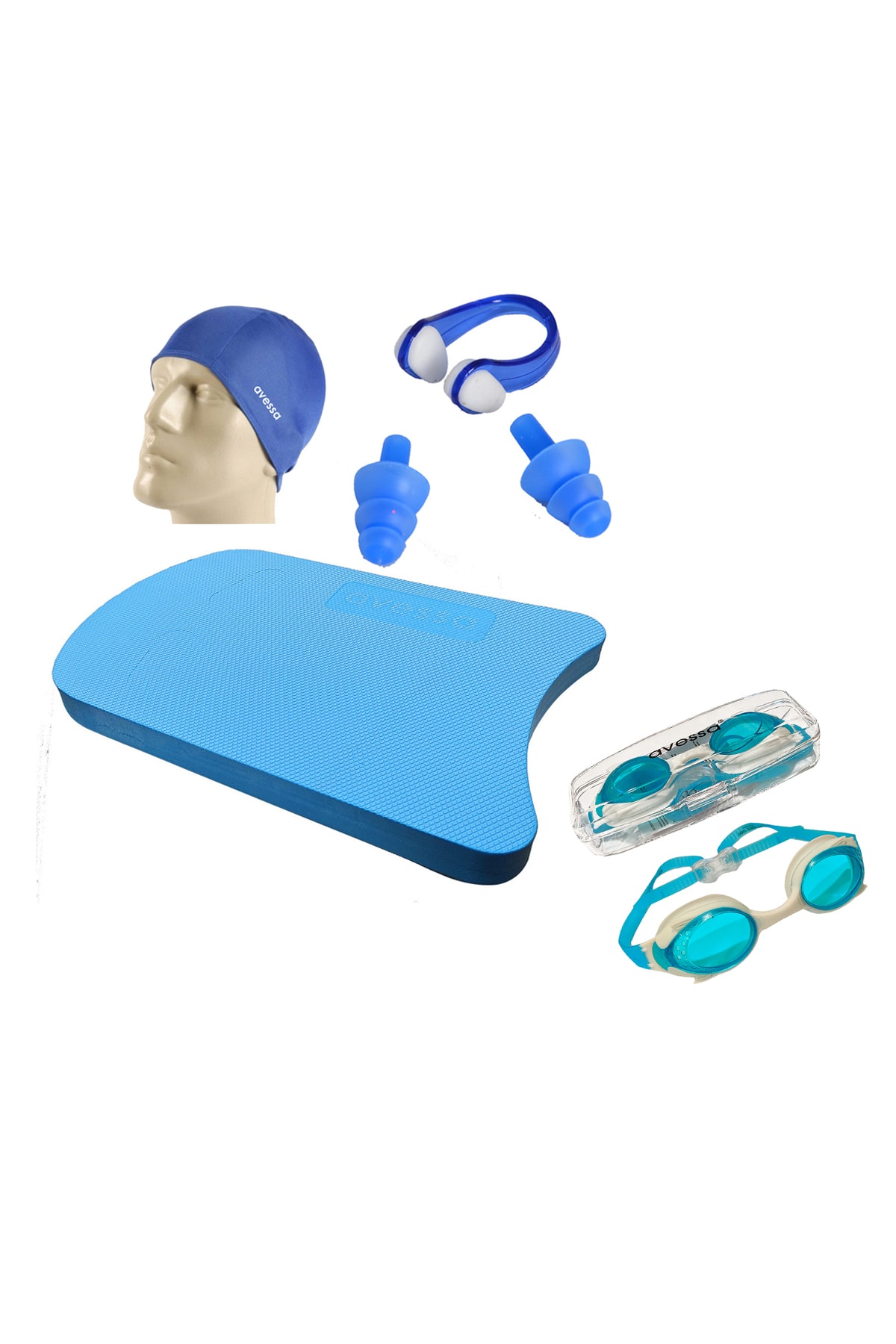 AVESSA Multi Deluxe Çocuk Yüzme Eğitim Seti Mavi Set-3
