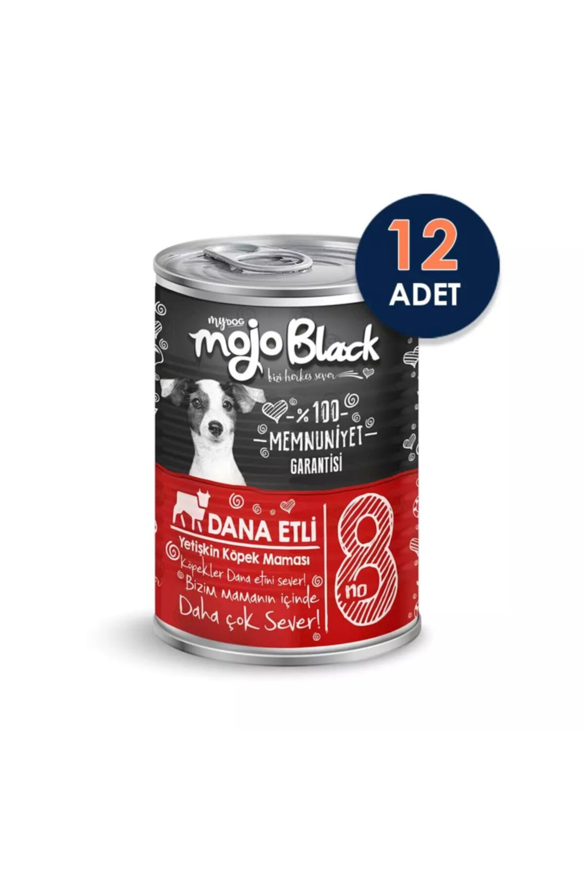 mydog Mojo Black Chunk Parça Dana Etli Köpek Konservesi 400 X 12 Adet