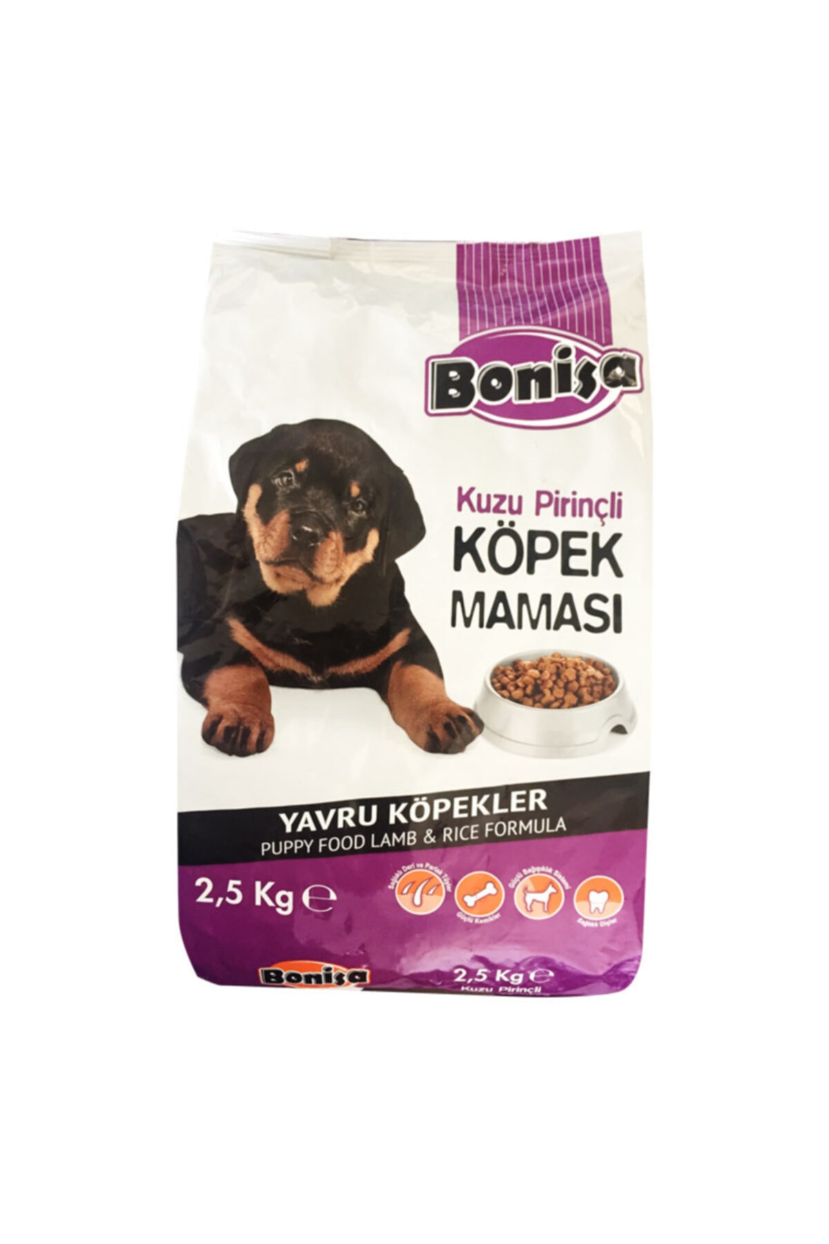 Petshopcubey Kedi Ve Köpek Mamaları Bonisa Kuzu Etli Pirinçli Yavru Köpek Maması 2.5 Kg